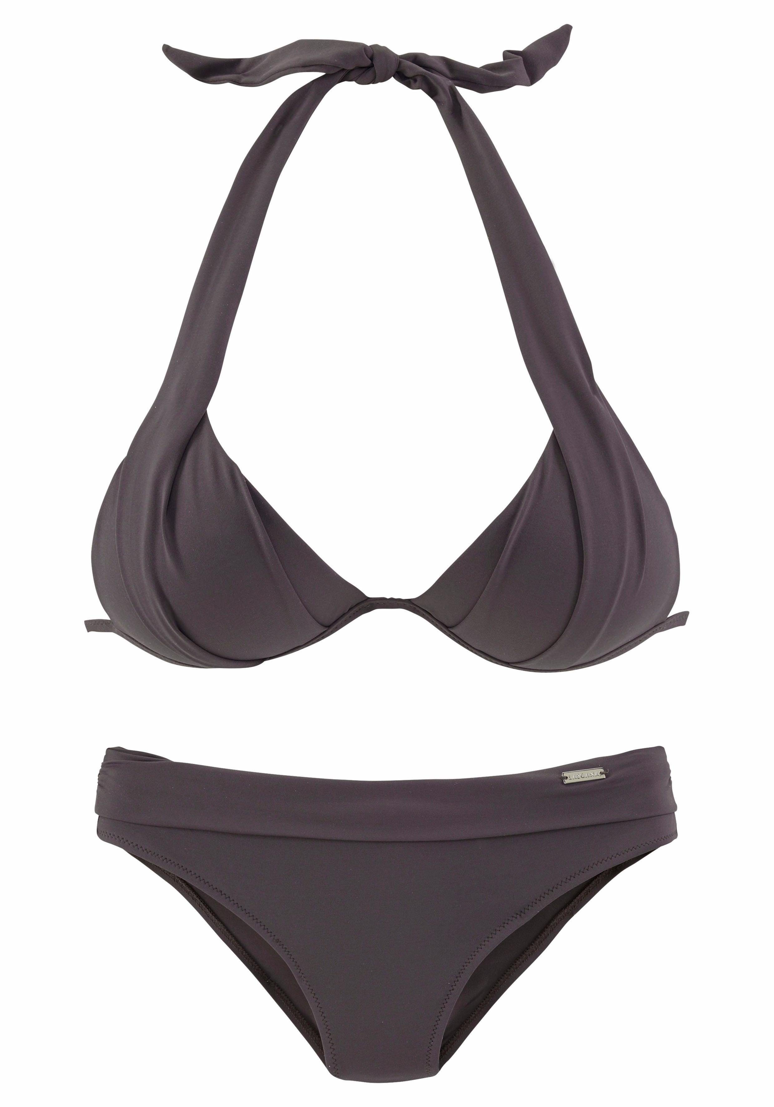 mit braun Push-Up-Effekt LASCANA Triangel-Bikini