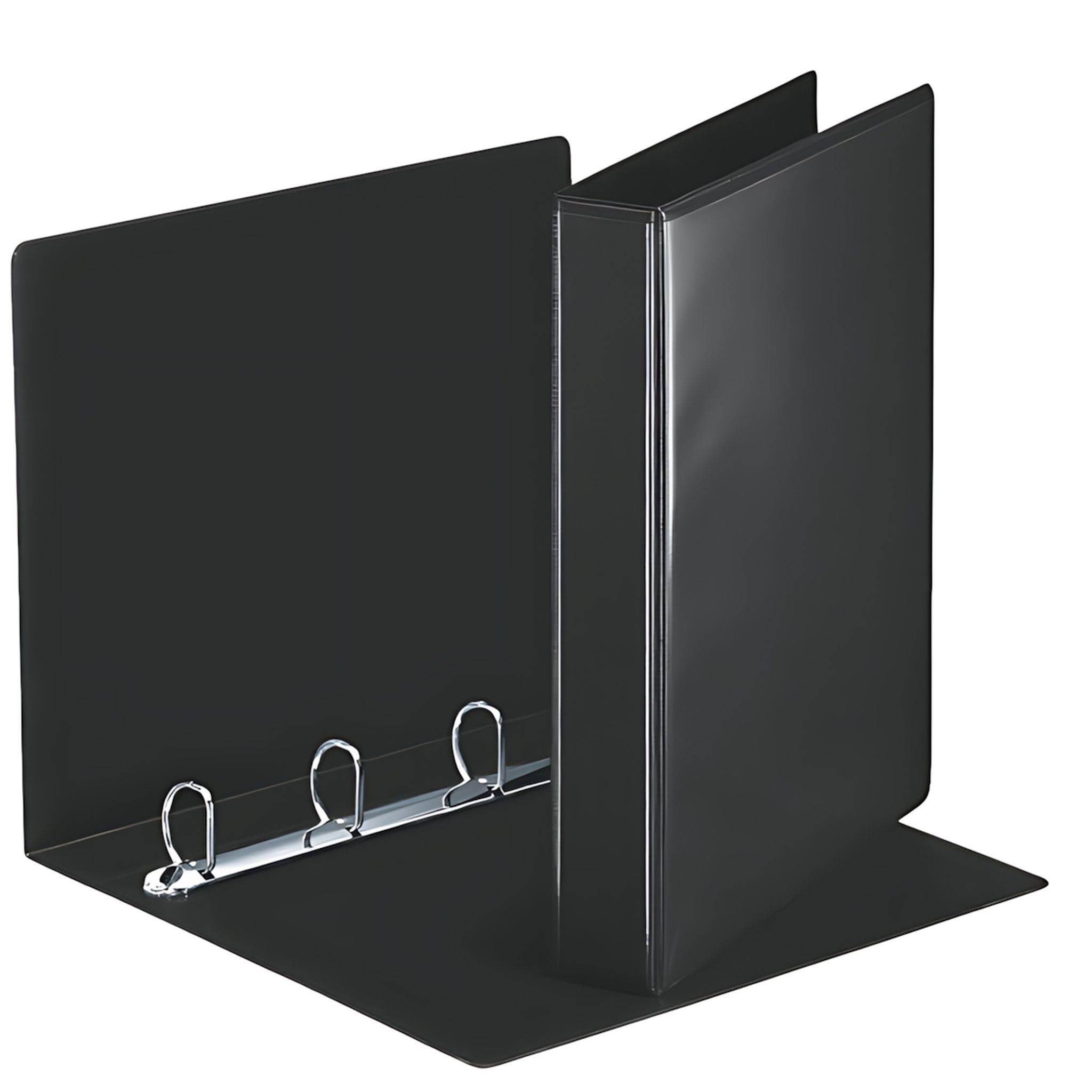 ESSELTE Ringbuchmappe ESSELTE Ringbuch Präsentation mit Taschen A4 PP 4 Ringe 30 mm schwarz