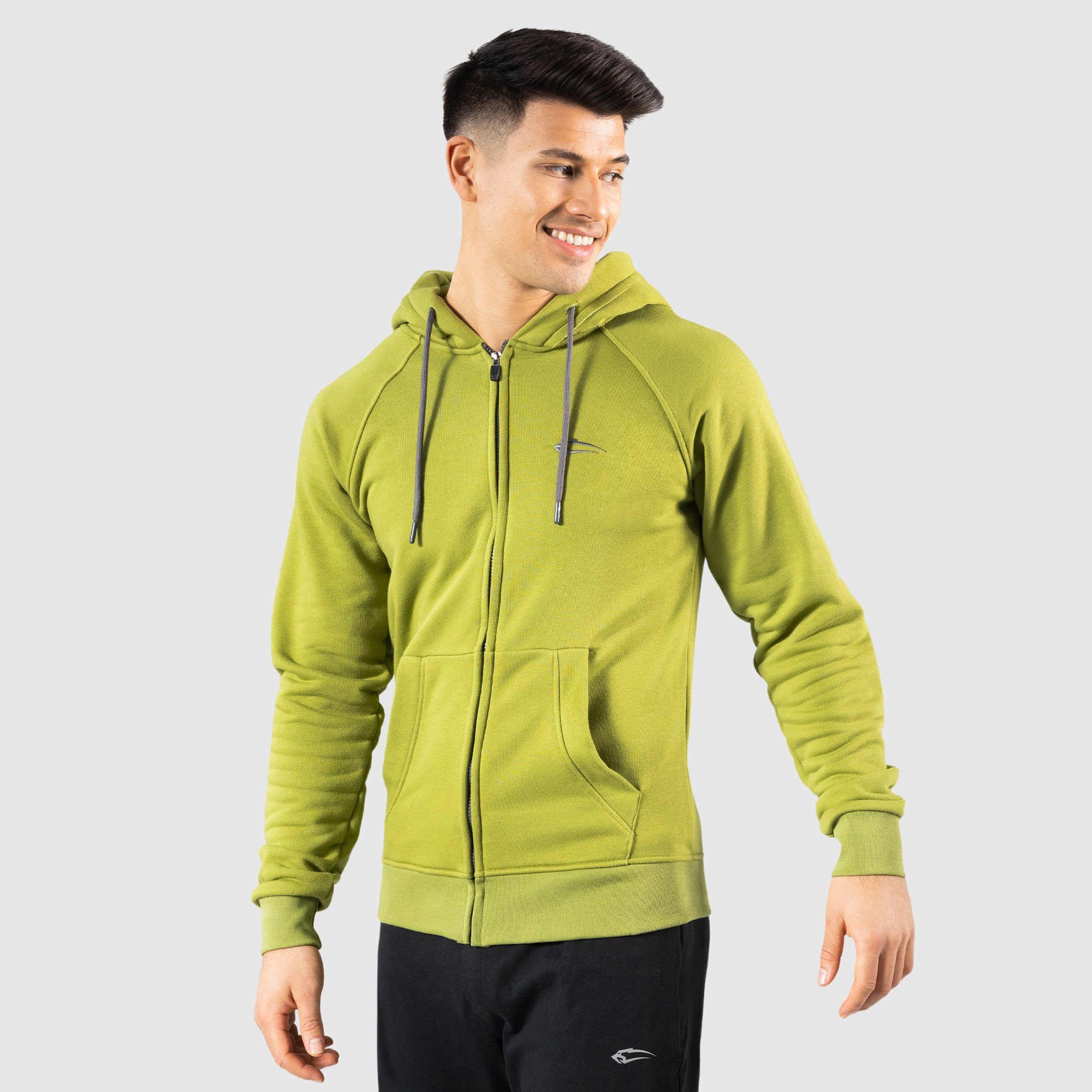 Smilodox Hoodie Dane - Olive/Grau