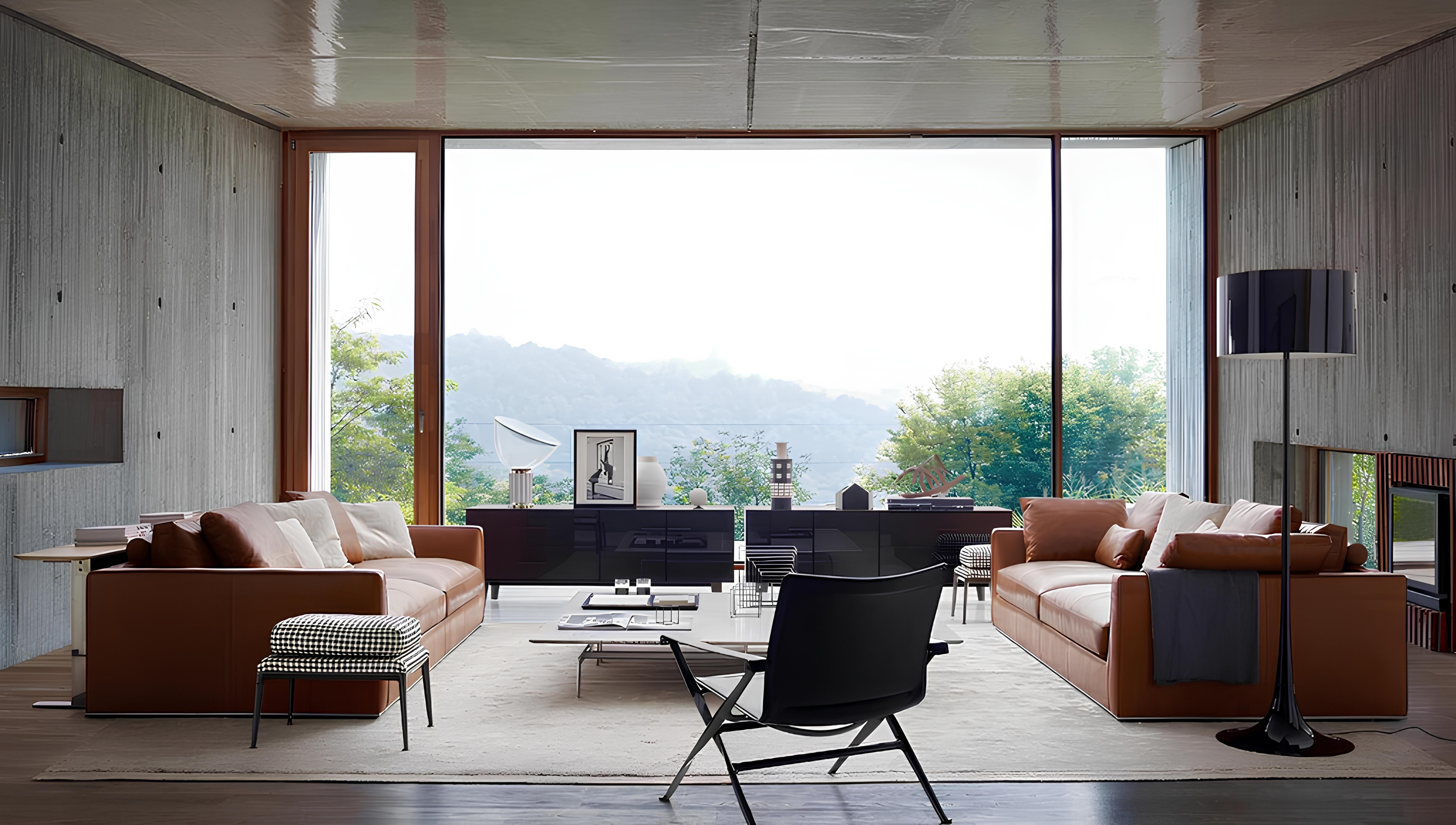 Xlmoebel Polstergarnitur XXL Big Sofa in Lederoptik für bis zu 6 Personen, (Polstergarnitur, 2-tlg., Sofagarnitur 3+3 Sitzer), Hergestellt in Europa