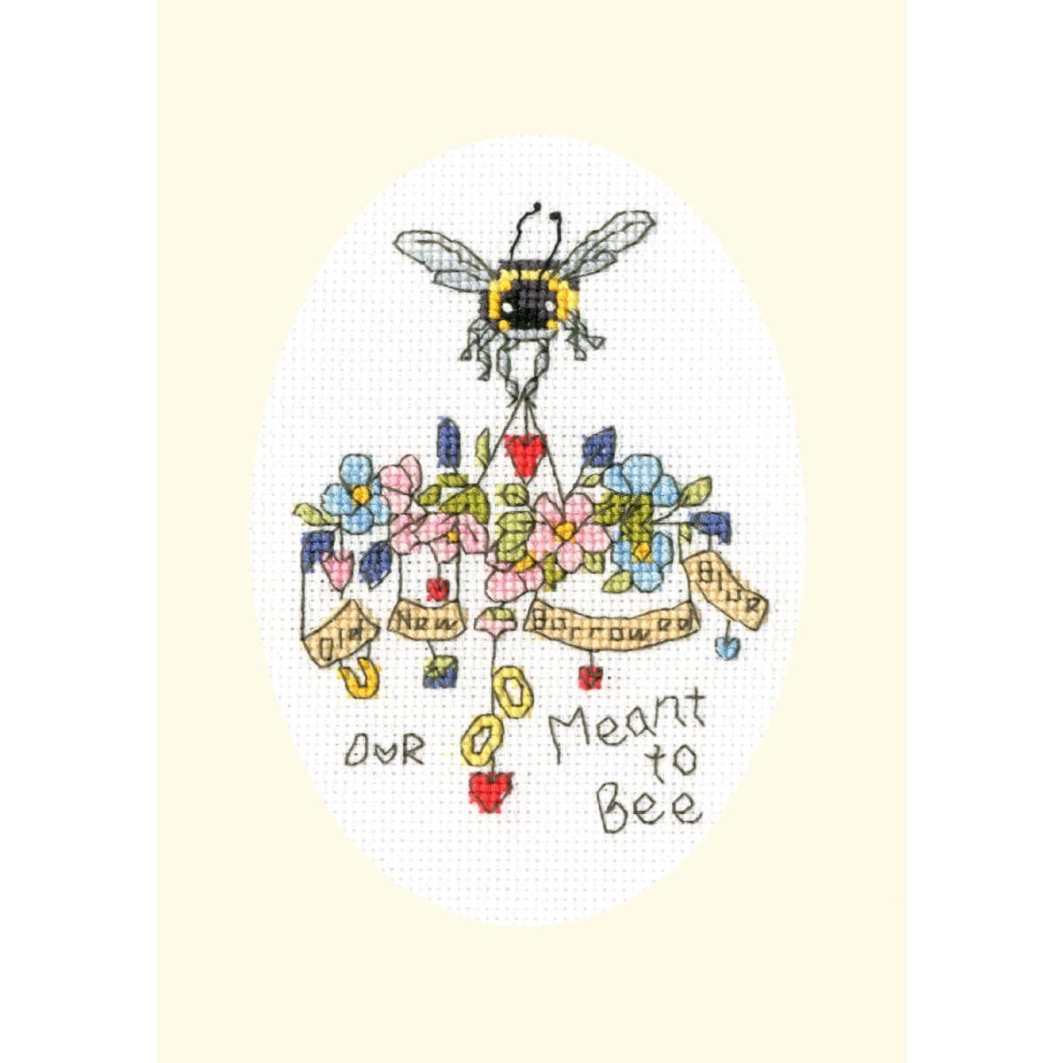 Bothy Threads Kreativset Bothy Threads Grußkarte Kreuzstich Set "Meant To Bee", (embroidery kit by Marussia)