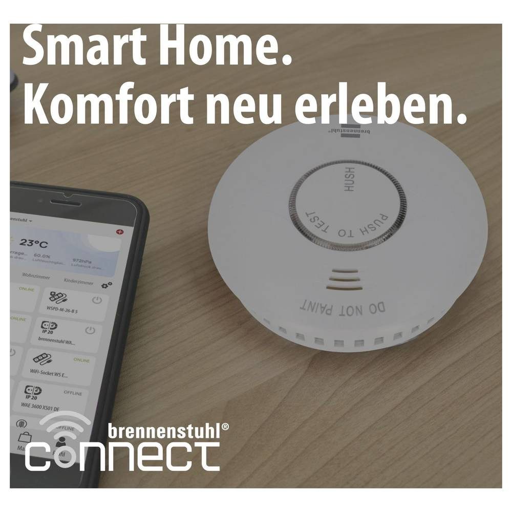Brennenstuhl Connect WiFi RM A 3020 Rauchwarnmelder mit App-Steuerung Rauchmelder (mit App-Steuerung)