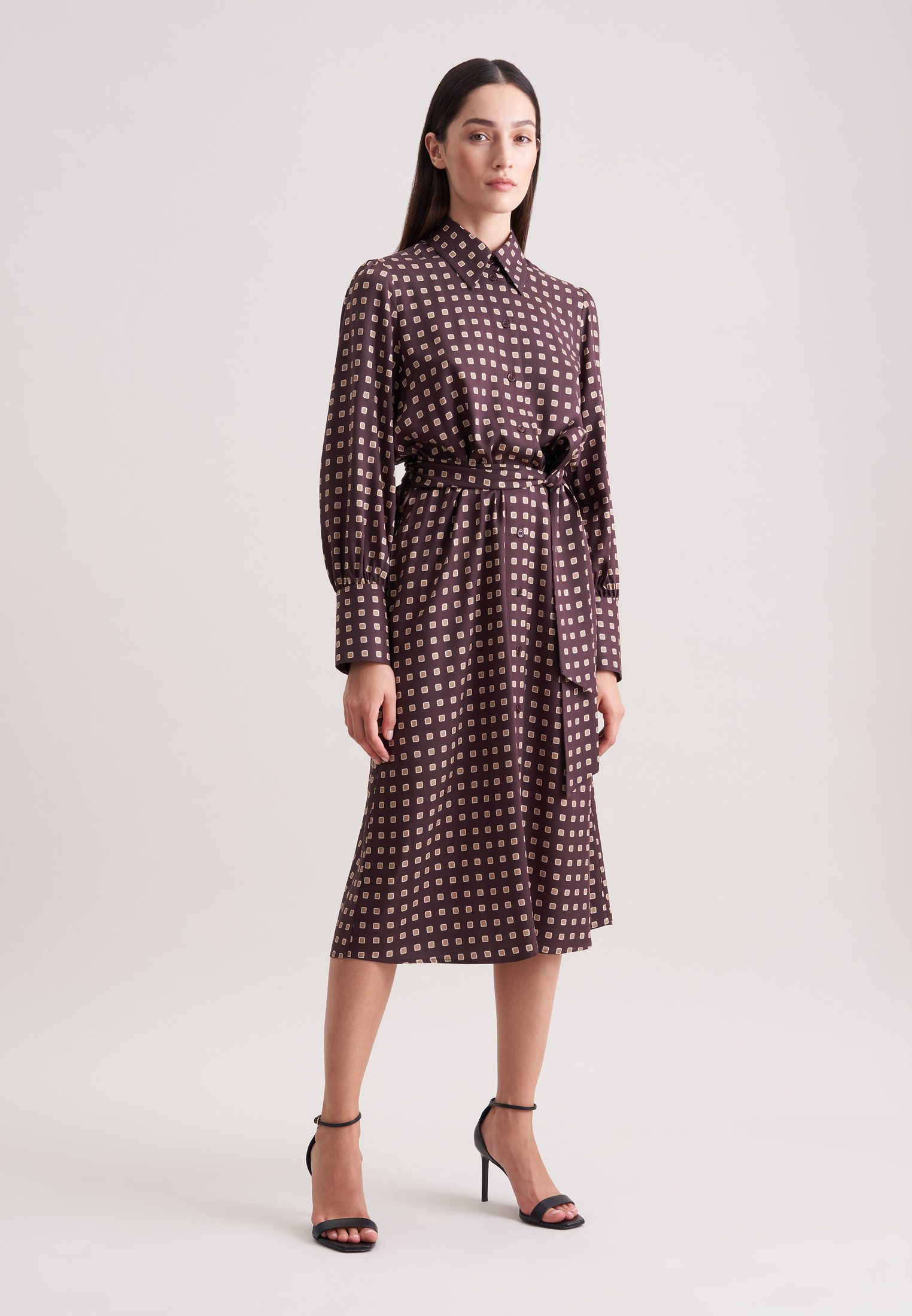 seidensticker Sommerkleid 1/1 Kragen Geometrische Muster