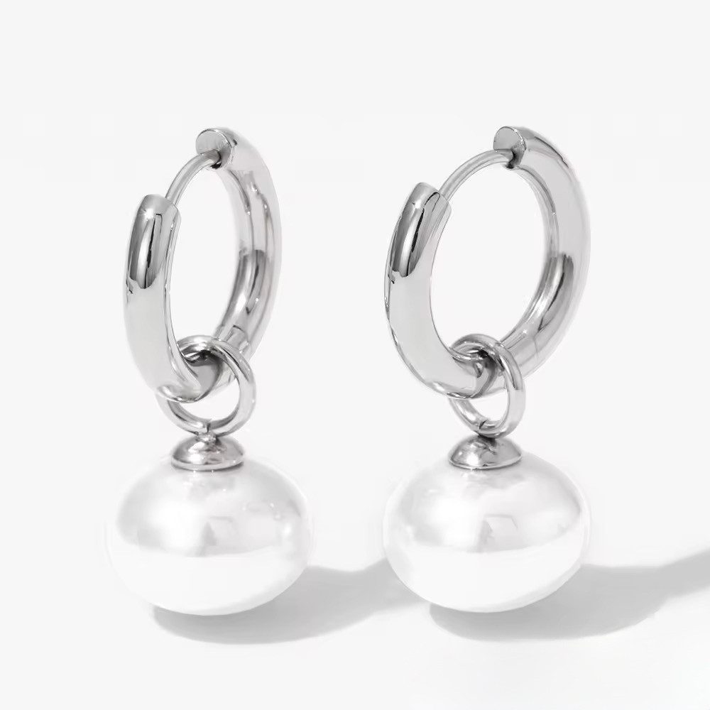 ROUGEMONT Perlenohrringe Trendige Perlen Creolen Ohrringe Trend, Hypoallerg günstig online kaufen