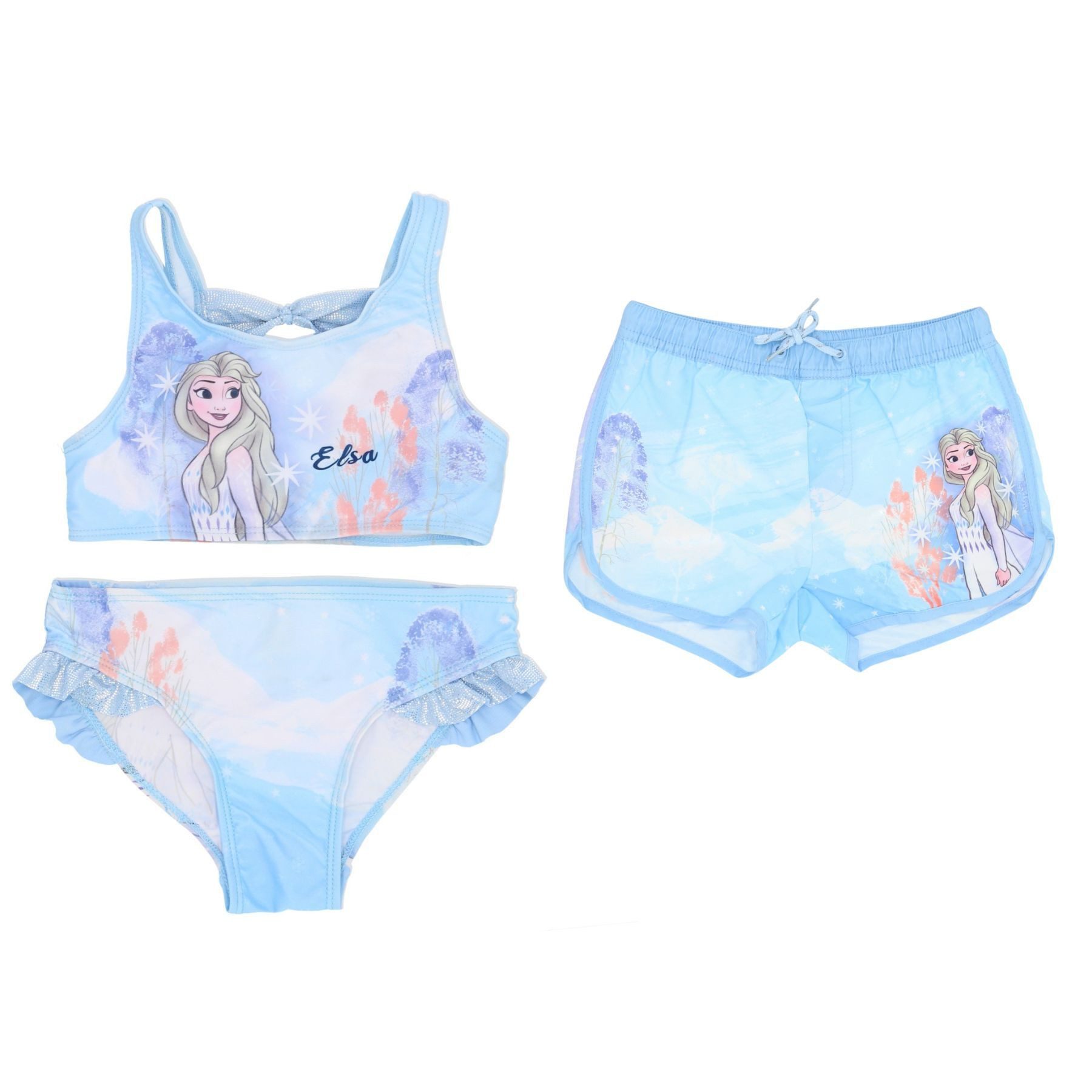 Bustier-Bikini Bade-Set für Mädchen – Bikini & Shorts für Kinder