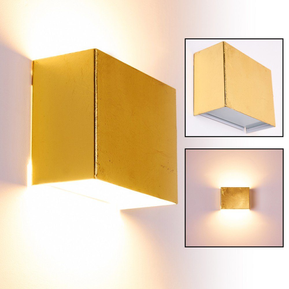hofstein Wandleuchte »Coritis« Wandlampe aus Metall/Glas in Gold, ohne Leuchtmittel, Wandspot, 1xG9, mit Lichteffekt