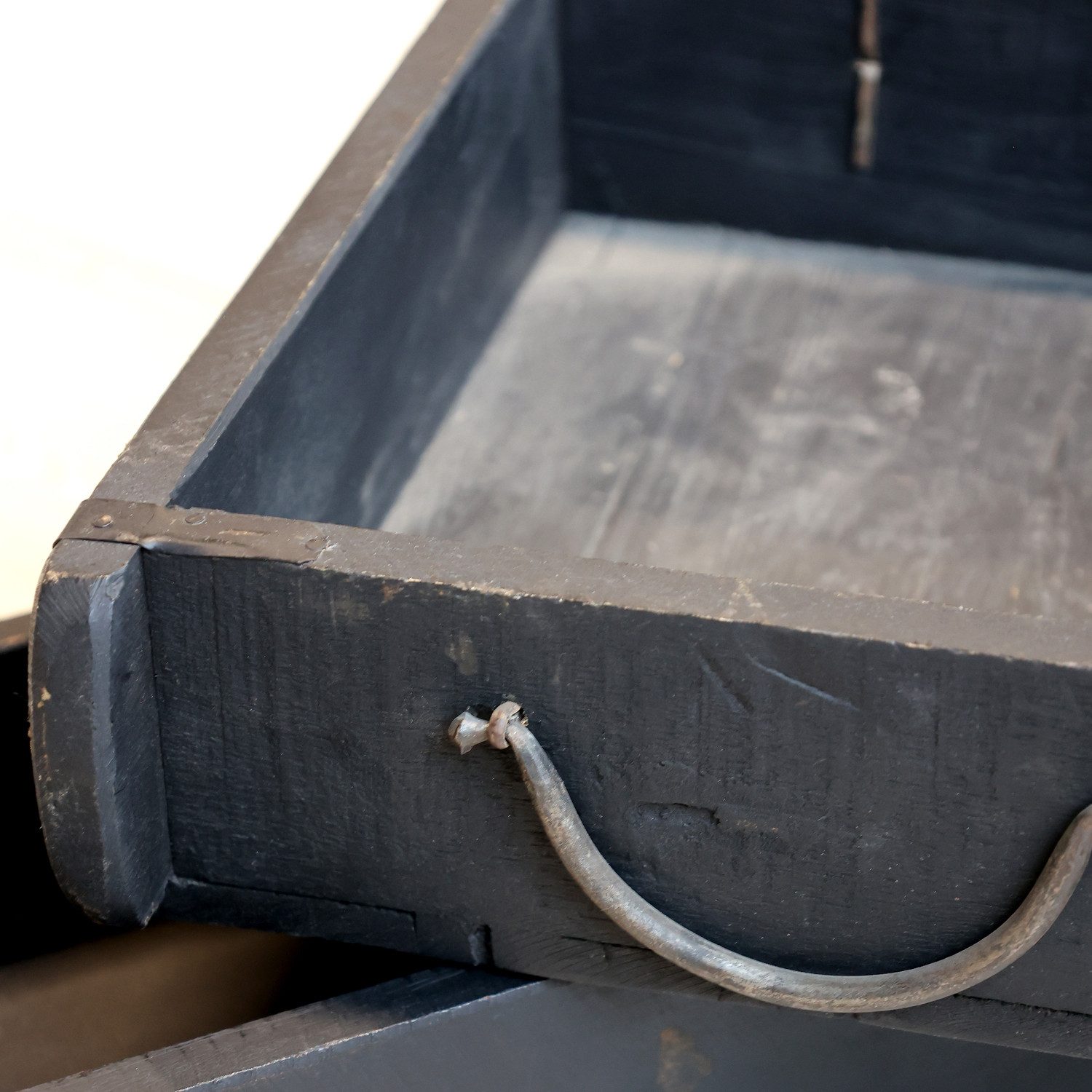 Macosa Home Dekokiste Backsteinform schwarz Deko Holzkiste massiv 22 cm Uni günstig online kaufen