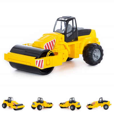 Polesie Spielzeug-Auto Spielzeug Straßenwalze 36742, Baustellenfahrzeug Kunststoff 48,5 cm lang