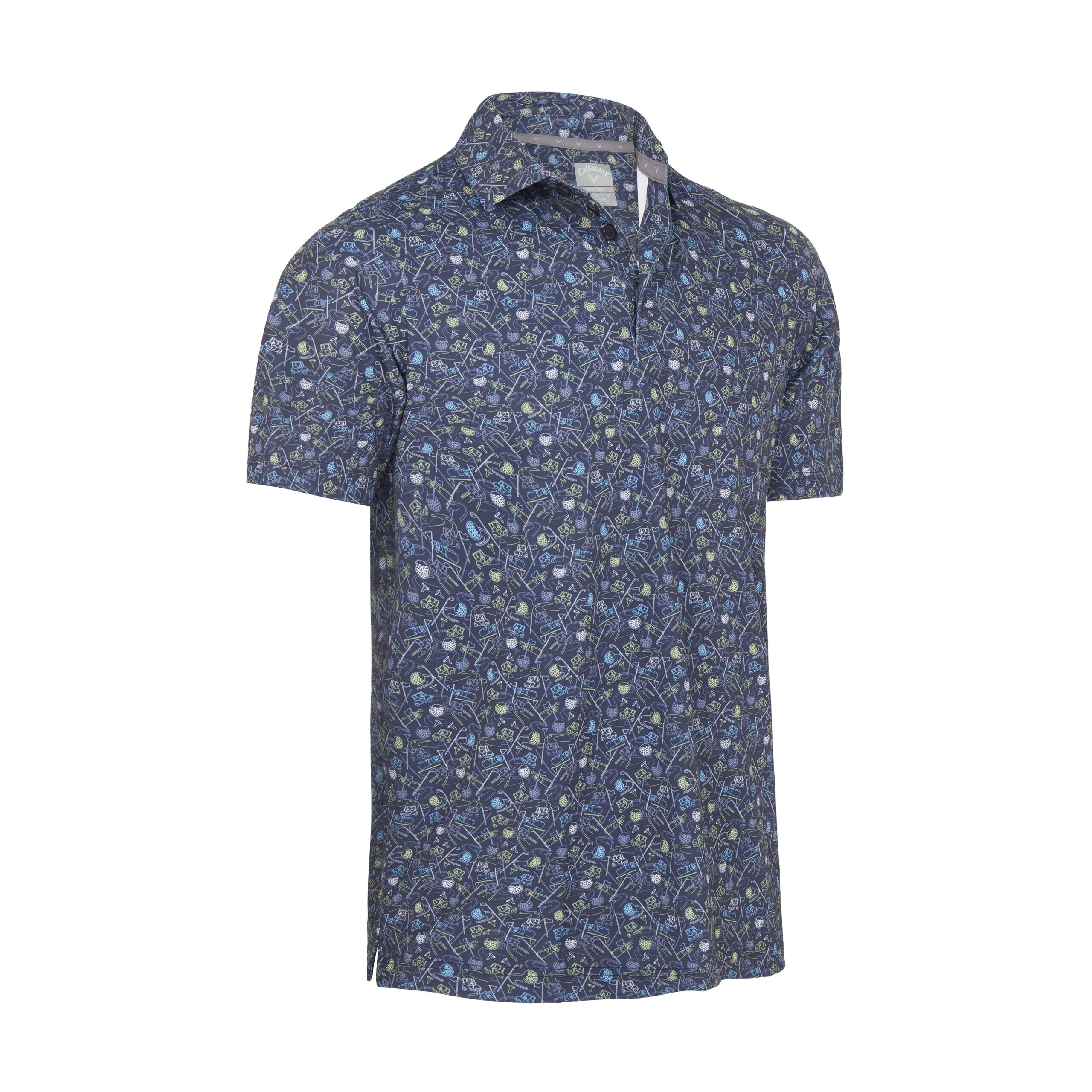 Callaway Poloshirt Callaway Golf Polo All Over Golf Novelty Print Mehrfarbig Herren