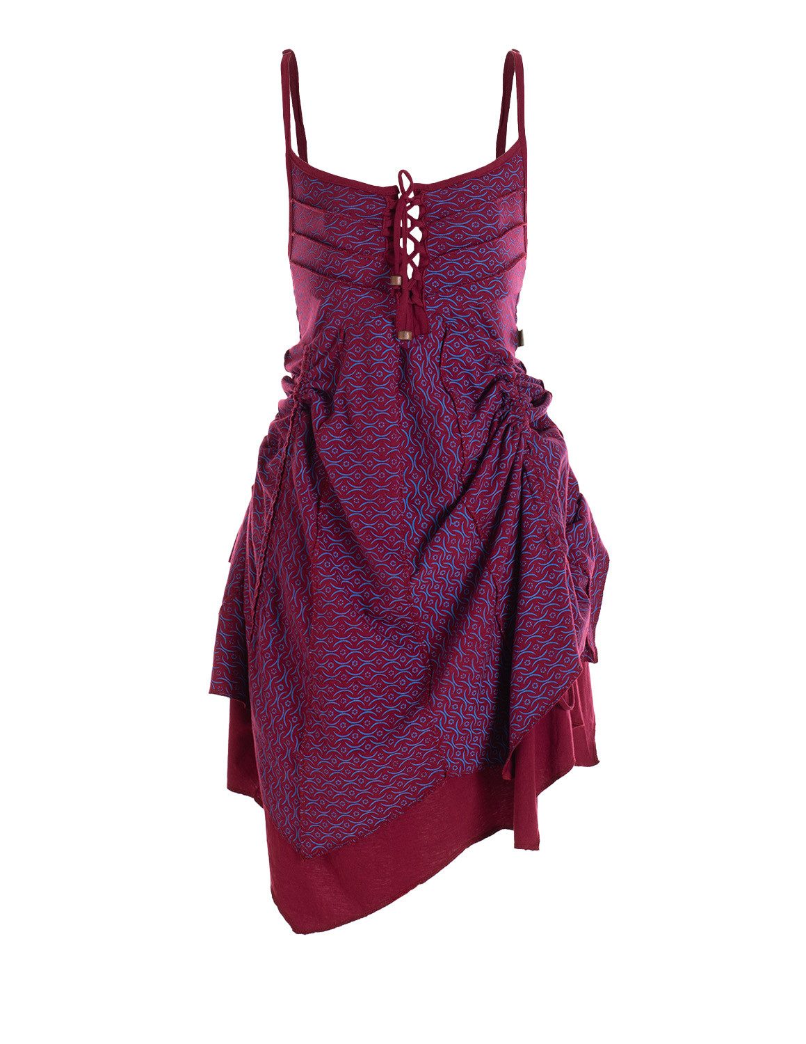 Vishes Sommerkleid Damen Sommer-Kleider längen-verstellbar Spagettiträger-Kleid Hippi, Ethno, Goa Style