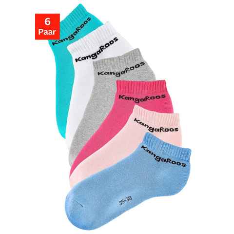 KangaROOS Sneakersocken (Set, 6-Paar) mit Frottee innen