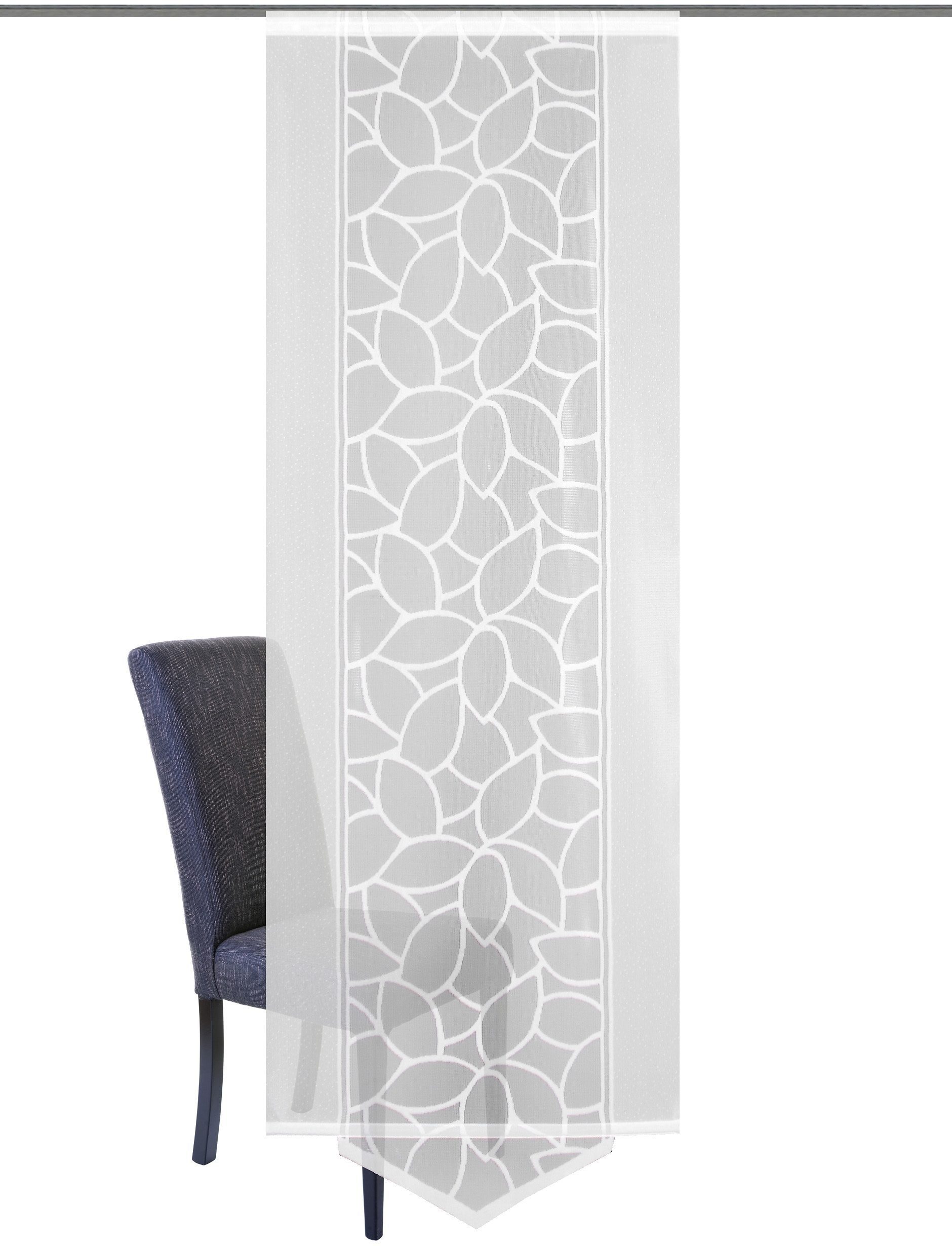 HOME WOHNIDEEN Schiebegardine JENNA (1 St), Klettband, transparent, Jacquar günstig online kaufen