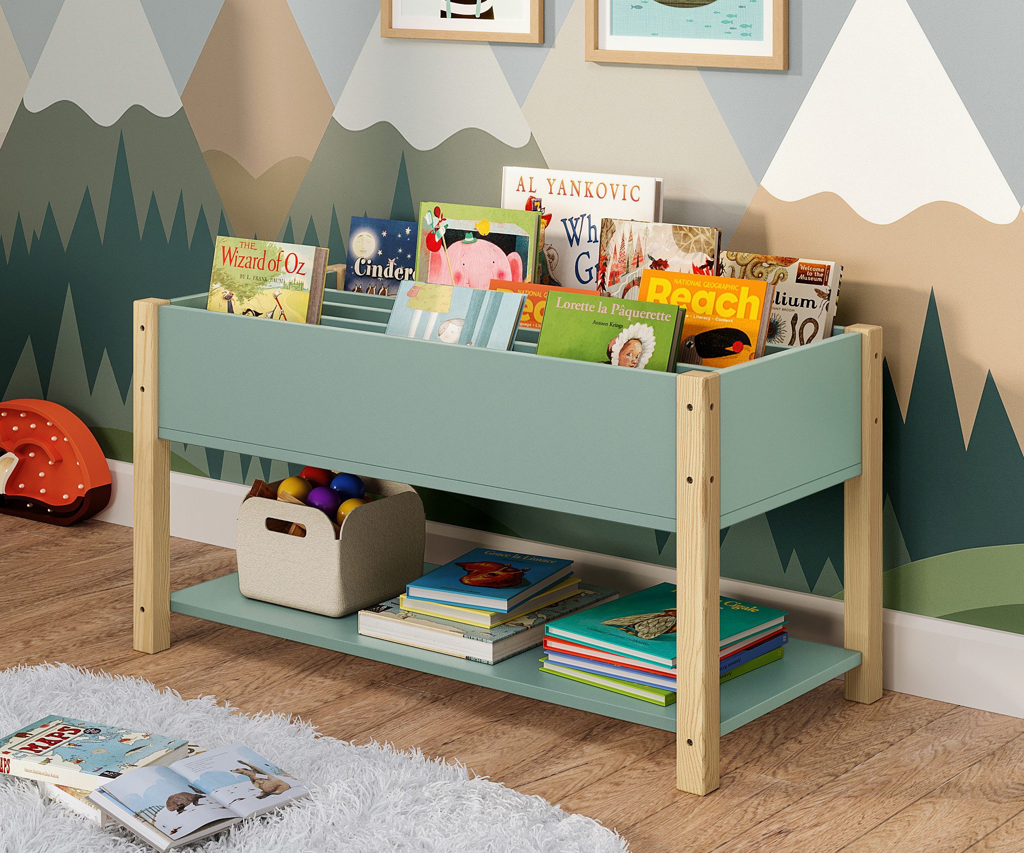 Bellabino Kinderregal Teme, Bücherregal, Spielzeugregal, 4 günstig online kaufen