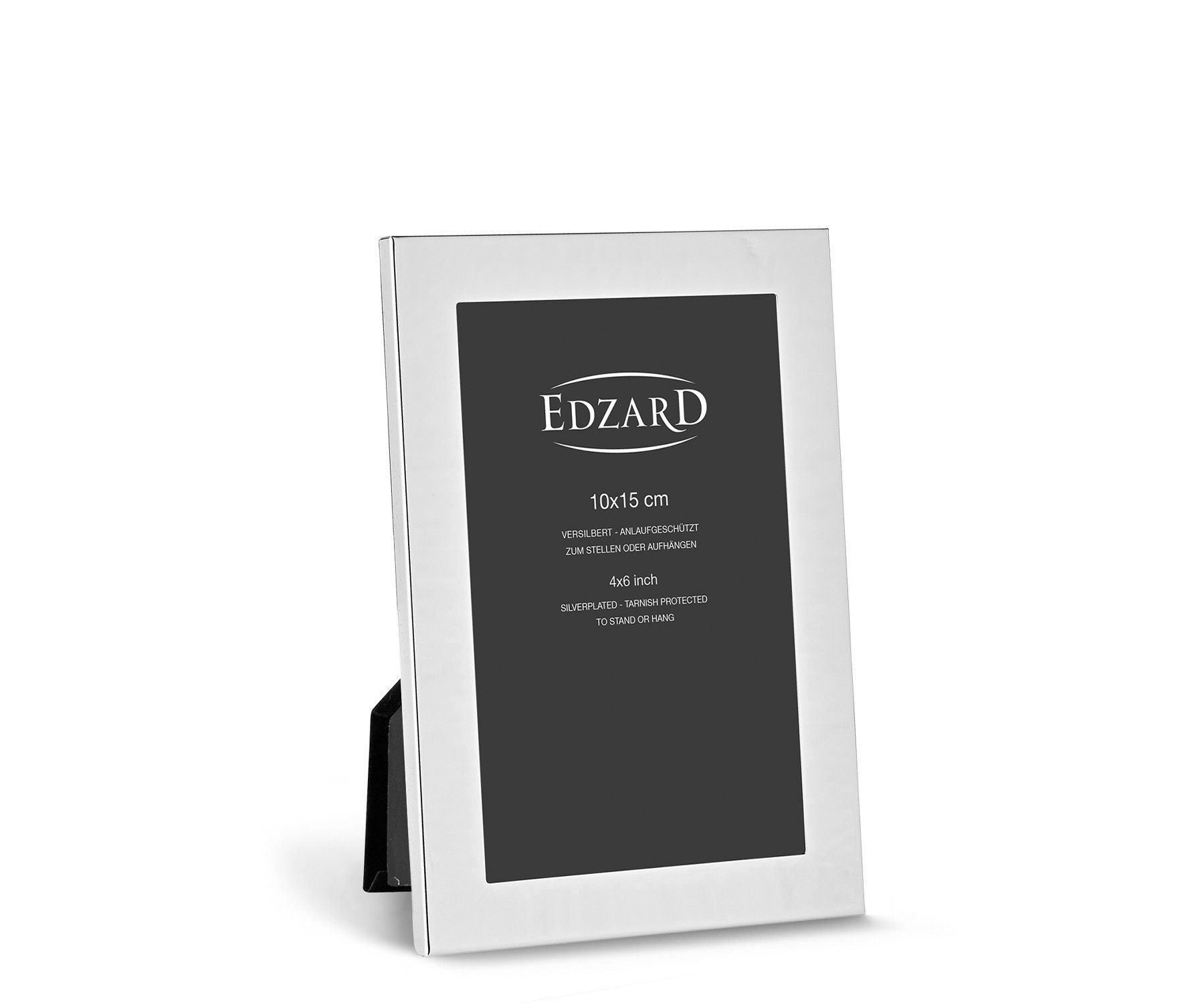 EDZARD Bilderrahmen Prato, versilbert und anlaufgeschützt, für 10x15 cm Foto