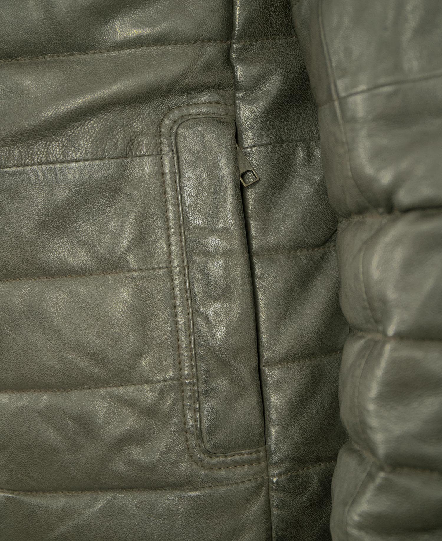Deercraft Lederjacke DMHuxly Deercraft - Herren Lederjacke Steppjacke Lammnappa olive