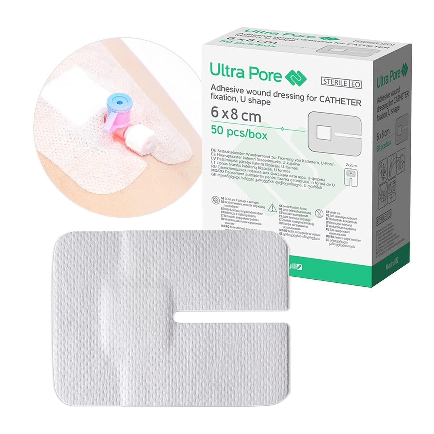 LuxusKollektion Wundpflaster Kanülenpflaster N50 steril U-Form 6x8 cm Katheterfixierung