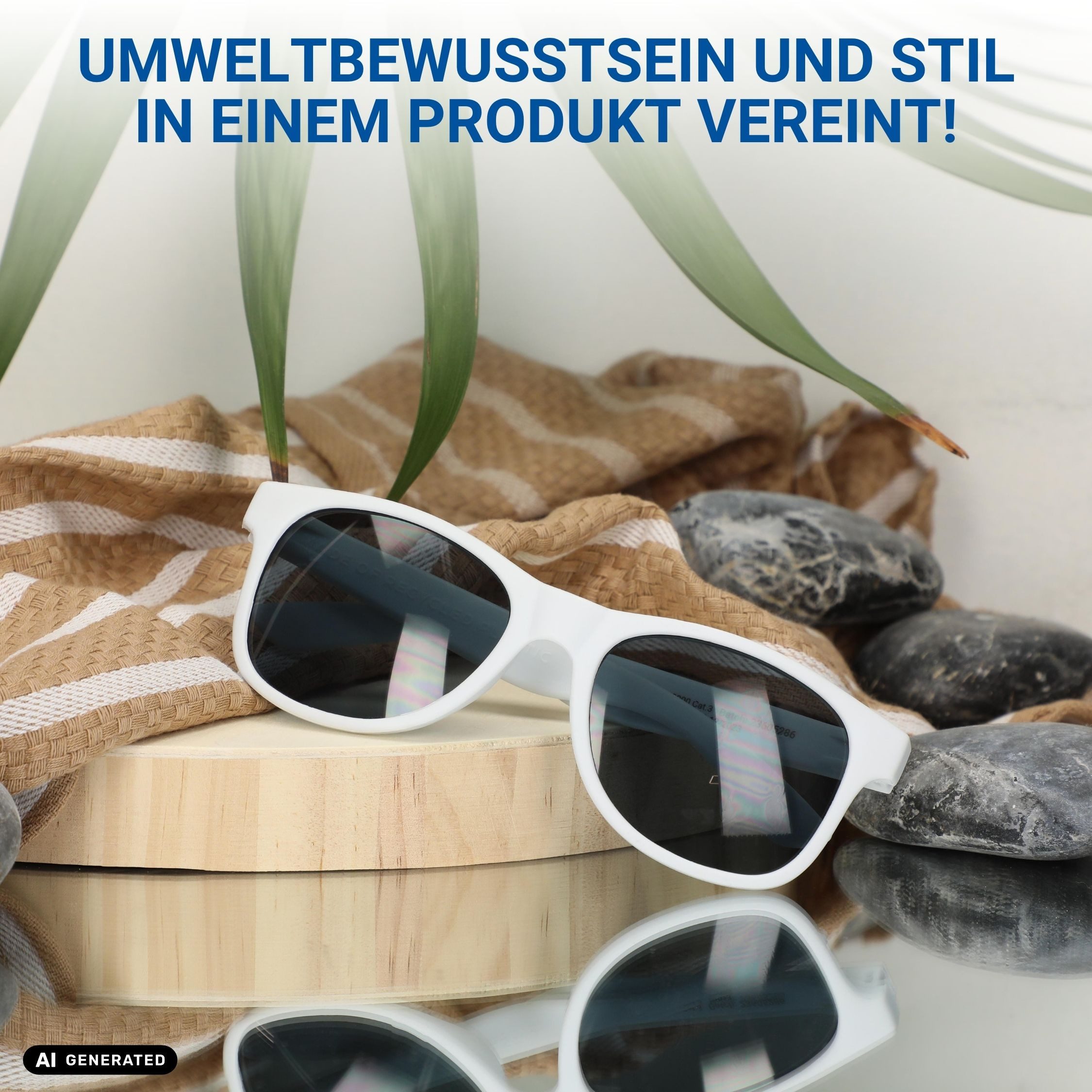 elasto Sonnenbrille UMI 2-in-1-Sonnenbrille mit UV400-Schutz weiß – Bild 5 von 5