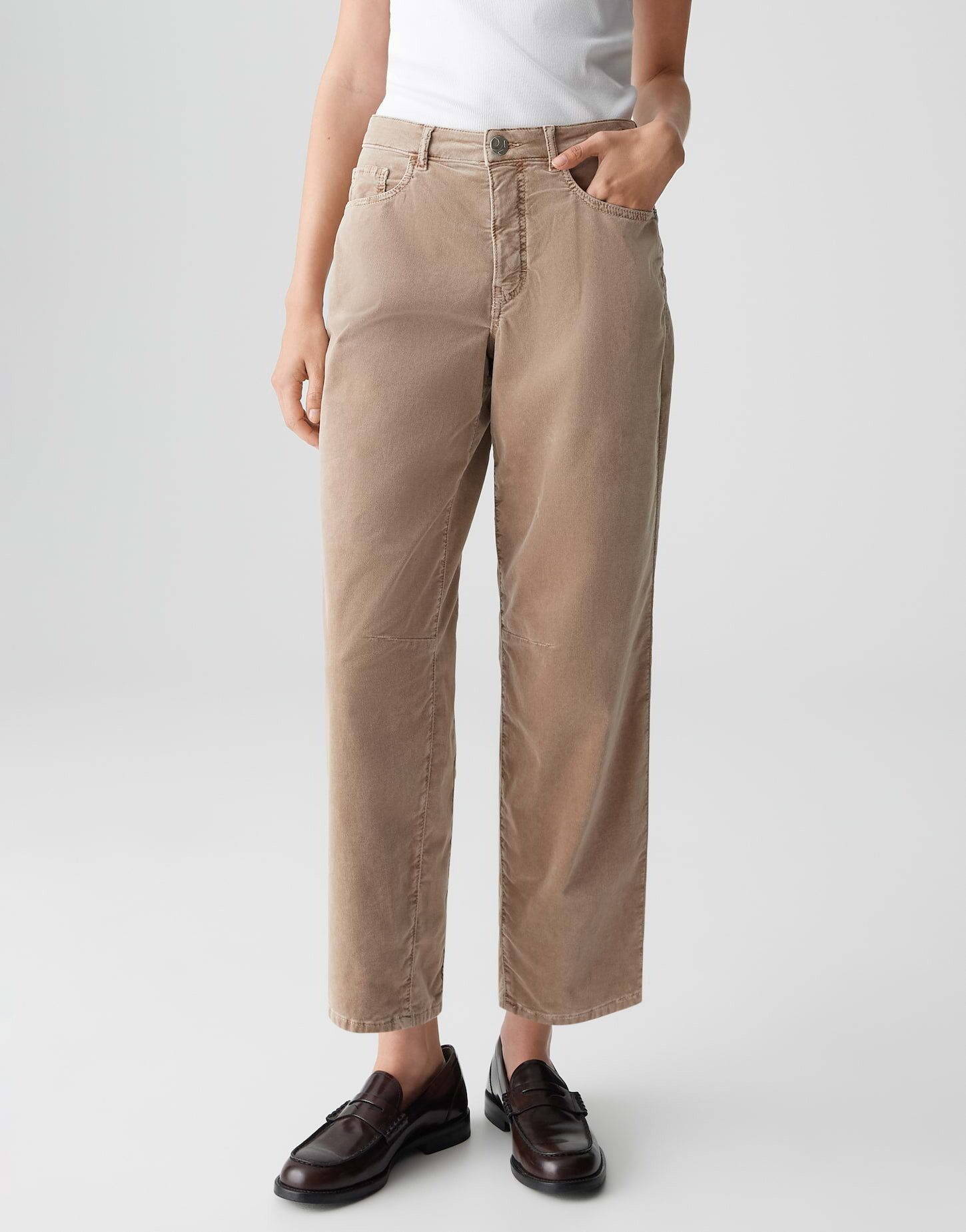 OPUS PANTS Cordhose MELLY RELAX aus Feincord Barrel Fit, Ankle, Abnäher im günstig online kaufen