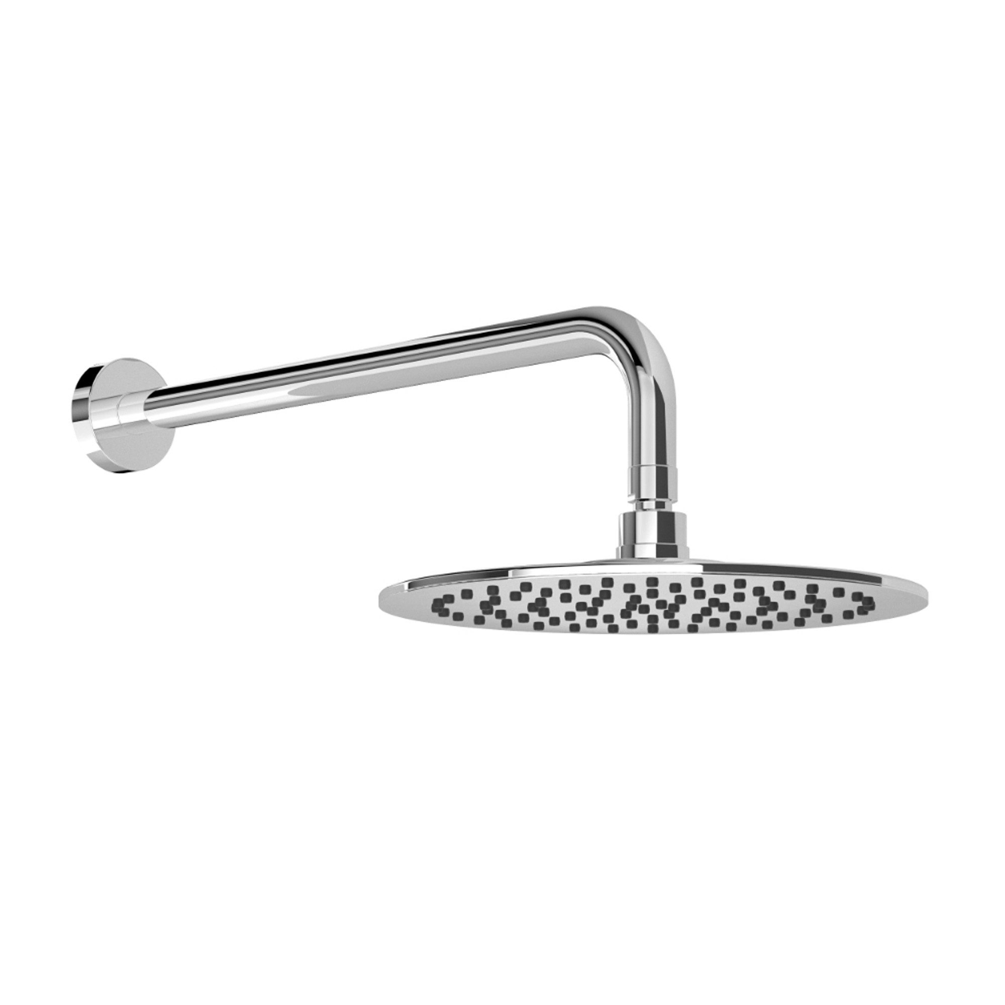 CHRIS BERGEN Kopfbrause Wassersparender Regenduschkopf mit Brausearm, Regendusche, Kopfbrause, in Chrom und Schwarz matt