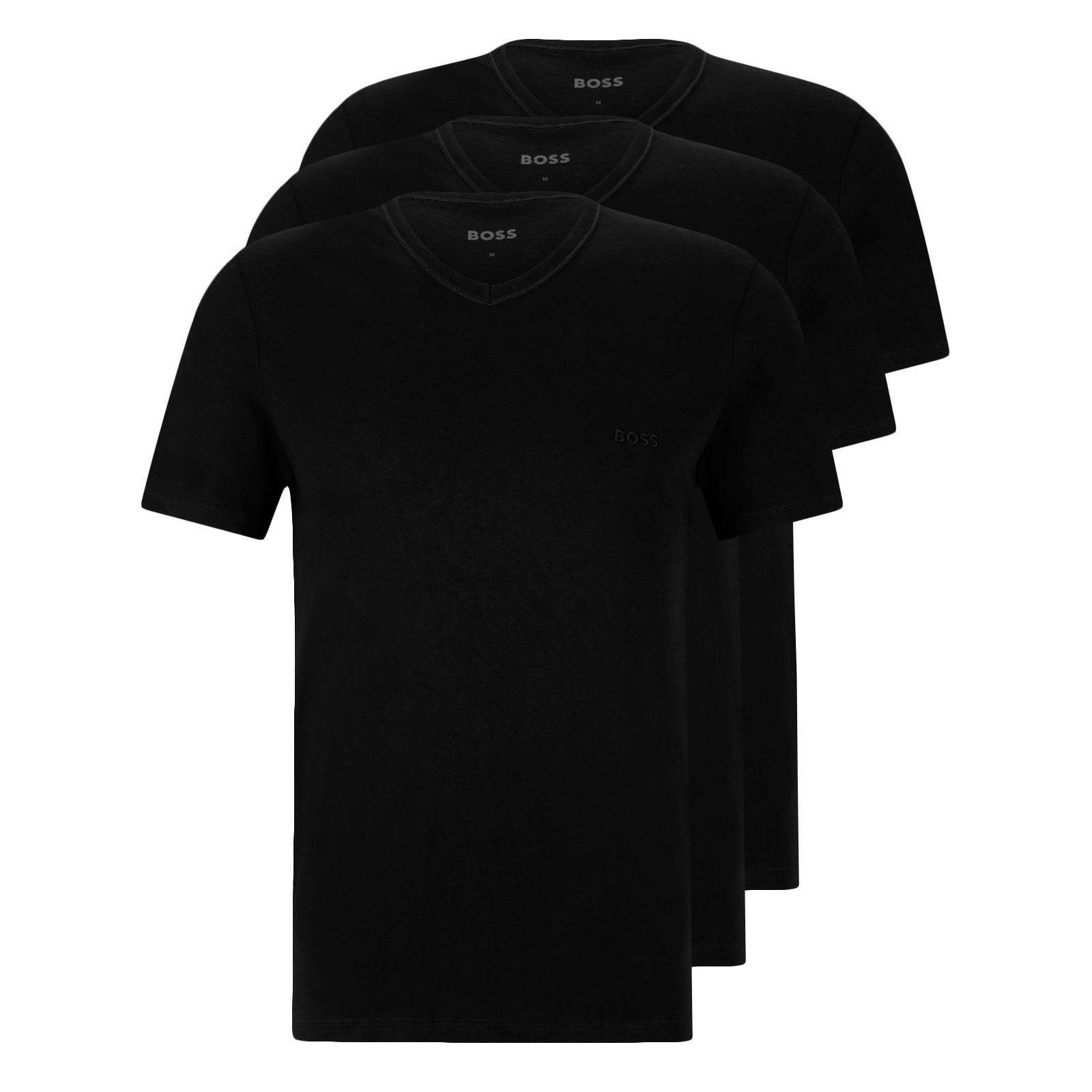 BOSS Unterziehshirt Classic T-Shirt (3-St) mit fein geripptem V-Ausschnitt günstig online kaufen