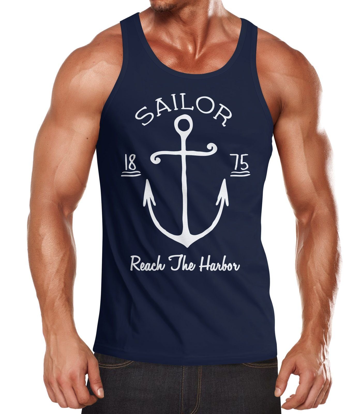 Neverless Tanktop Herren Tank-Top Anker Spirit günstig online kaufen