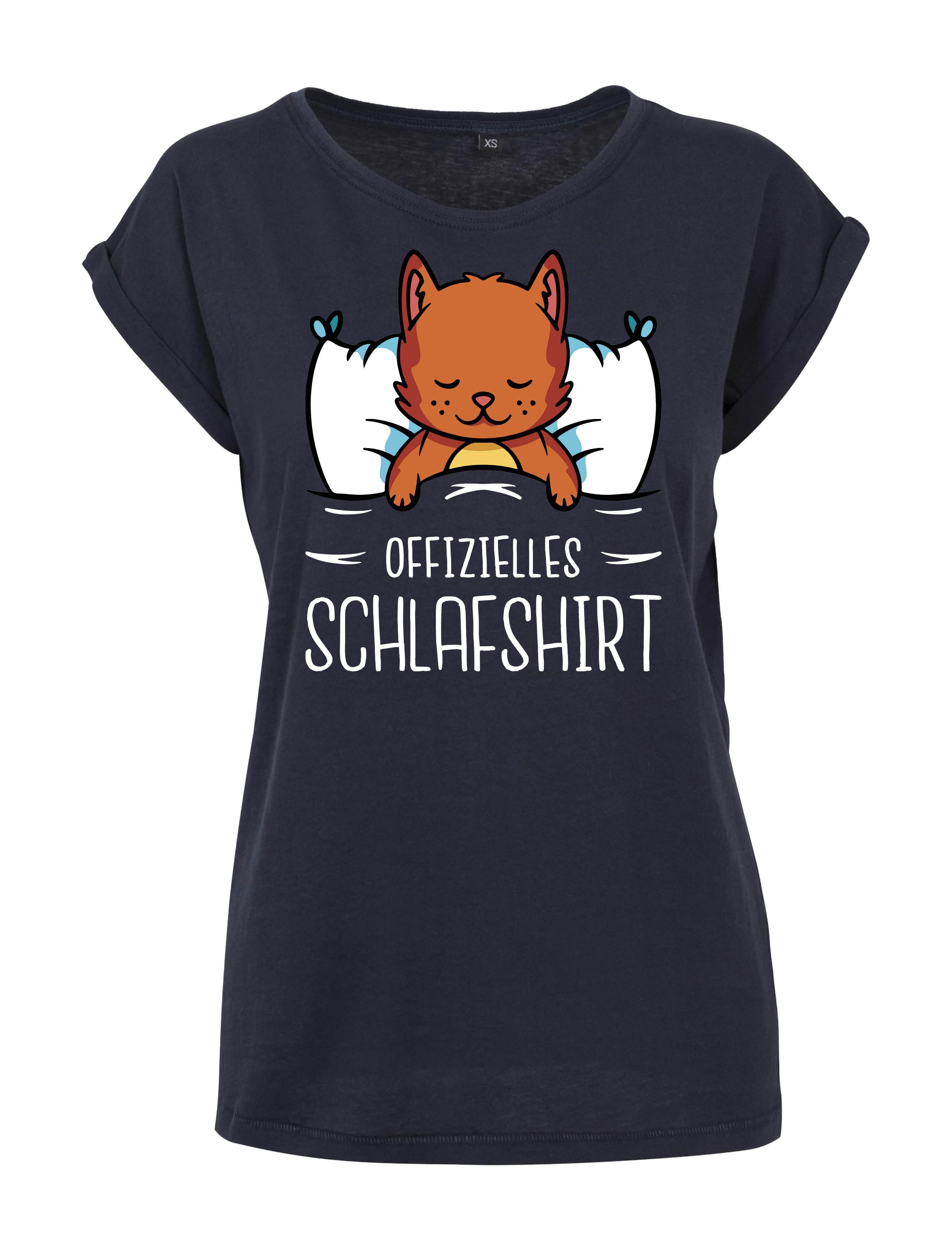 Youth Designz Print-Shirt "Katze Schlafshirt" Damen T-Shirt Statement Gesch günstig online kaufen
