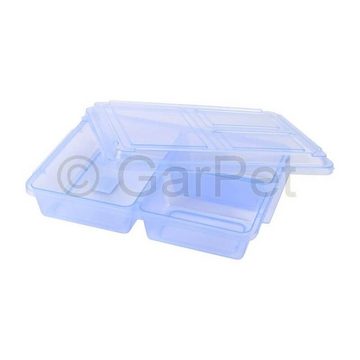 GarPet Lunchbox 4x Lunchbox mit Fächern Unterteilt Mikrowellen Menüteller Deckel