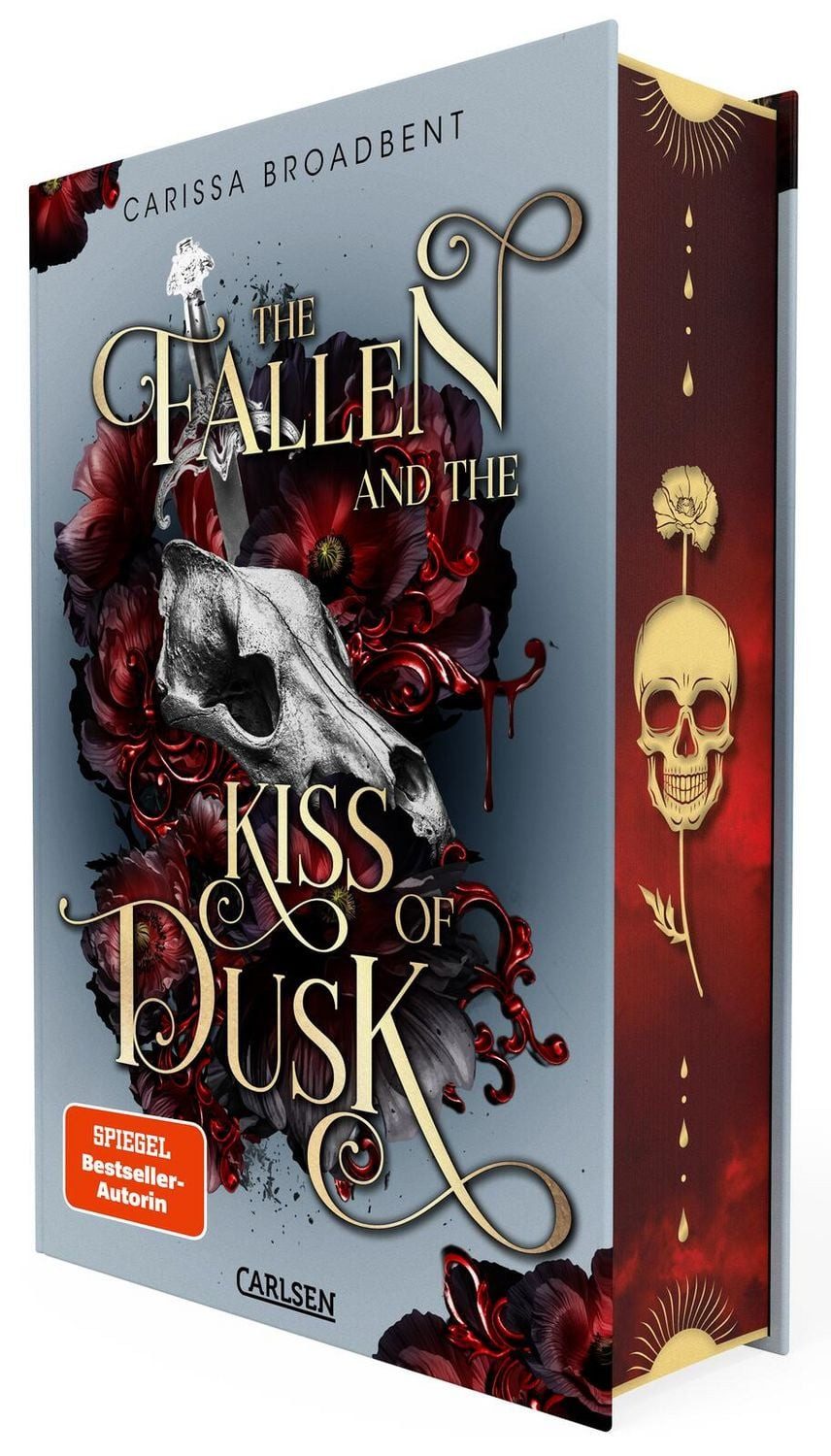 The Fallen and the Kiss of Dusk (Crowns of Nyaxia 4) / Carissa Broadbent, Dramatische Romantasy über Liebe und Verrat zwischen Sterblichen und Göttern, Luxusausgabe mit Lesebändchen und Farbschnitt