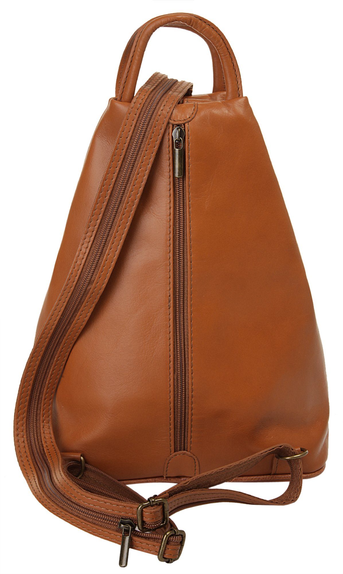 Samantha Look Cityrucksack SAMANTHA LOOK Damen echt Leder, Made in Italy, echt Leder, Made in Italy – Bild 5 von 5