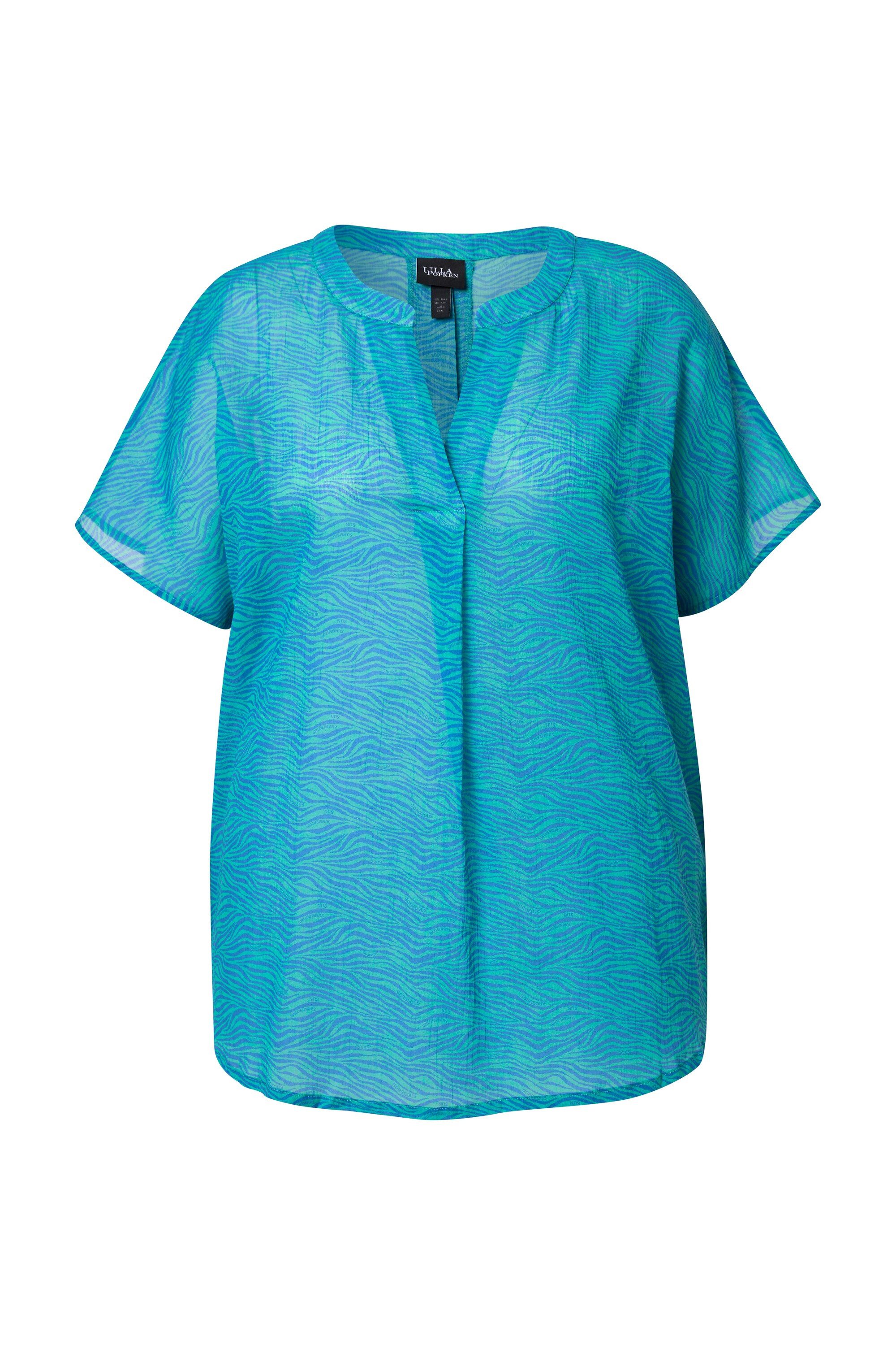 Ulla Popken Tunika Bluse Zebramuster A-Linie günstig online kaufen