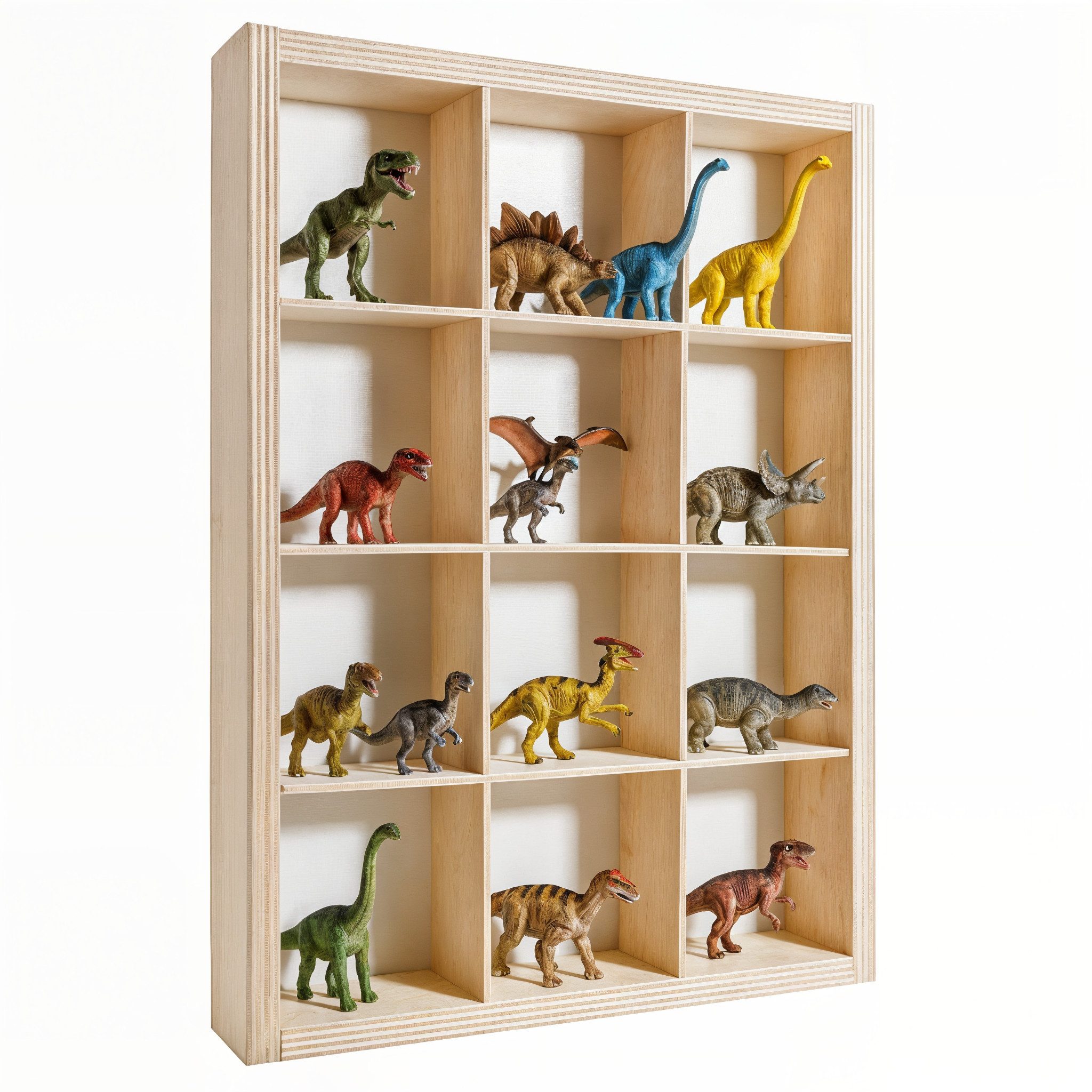 Creative Deco Schubladenbox Setzkasten Holz Sammlervitrine 35 x 26 x 5,5 cm Wandregal, (12-St), Hängend Sammelbox Sammelvitrine Sortierbox