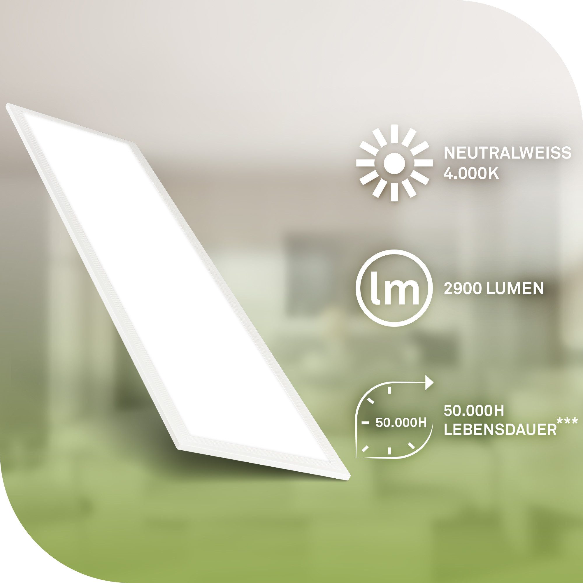 Briloner Leuchten Deckenleuchte LED Deckenleuchte Panel Memoryfunktion ultra flach CCT Dimmfunktion, ON/OFF - Energieeffizienz A, LED fest integriert, Wohnzimmerlampe, 2900lm, Schlafzimmer, 38 x 38cm