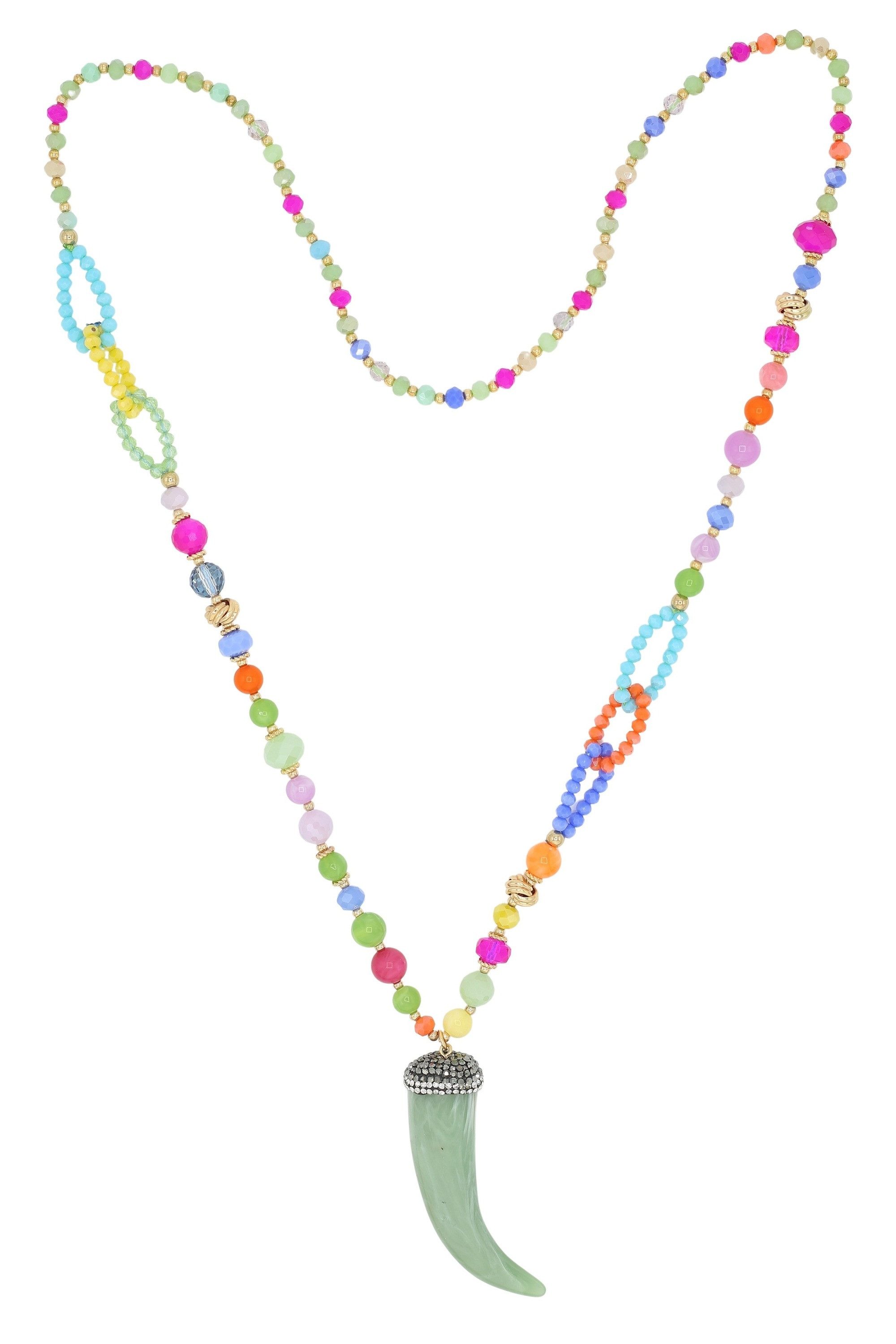 COLLEZIONE ALESSANDRO Lange Kette Boho Bite, Statement Piece in multicolor