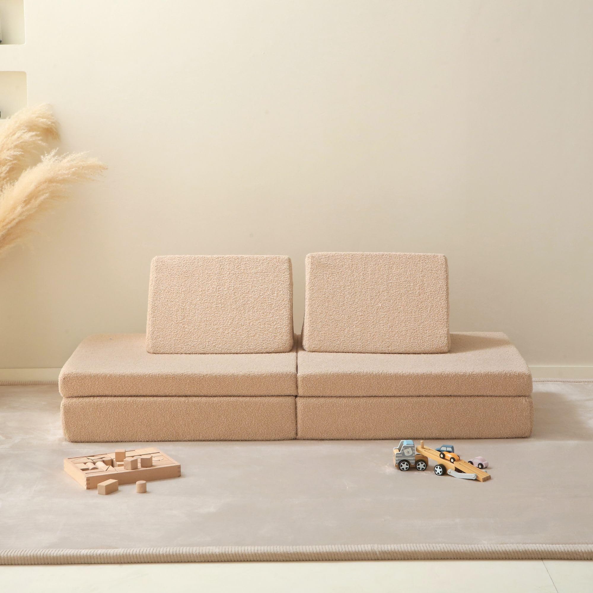 Hakuna Matte Kindersofa Modulares Sofa für kreatives Spielen und Entspannen 150x66x52.5cm, 4 Teile