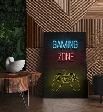 Mister-Kreativ XXL-Wandbild Gaming Zone Controller - Premium Wandbild, Viele Größen + Materialien, Poster + Leinwand + Acrylglas