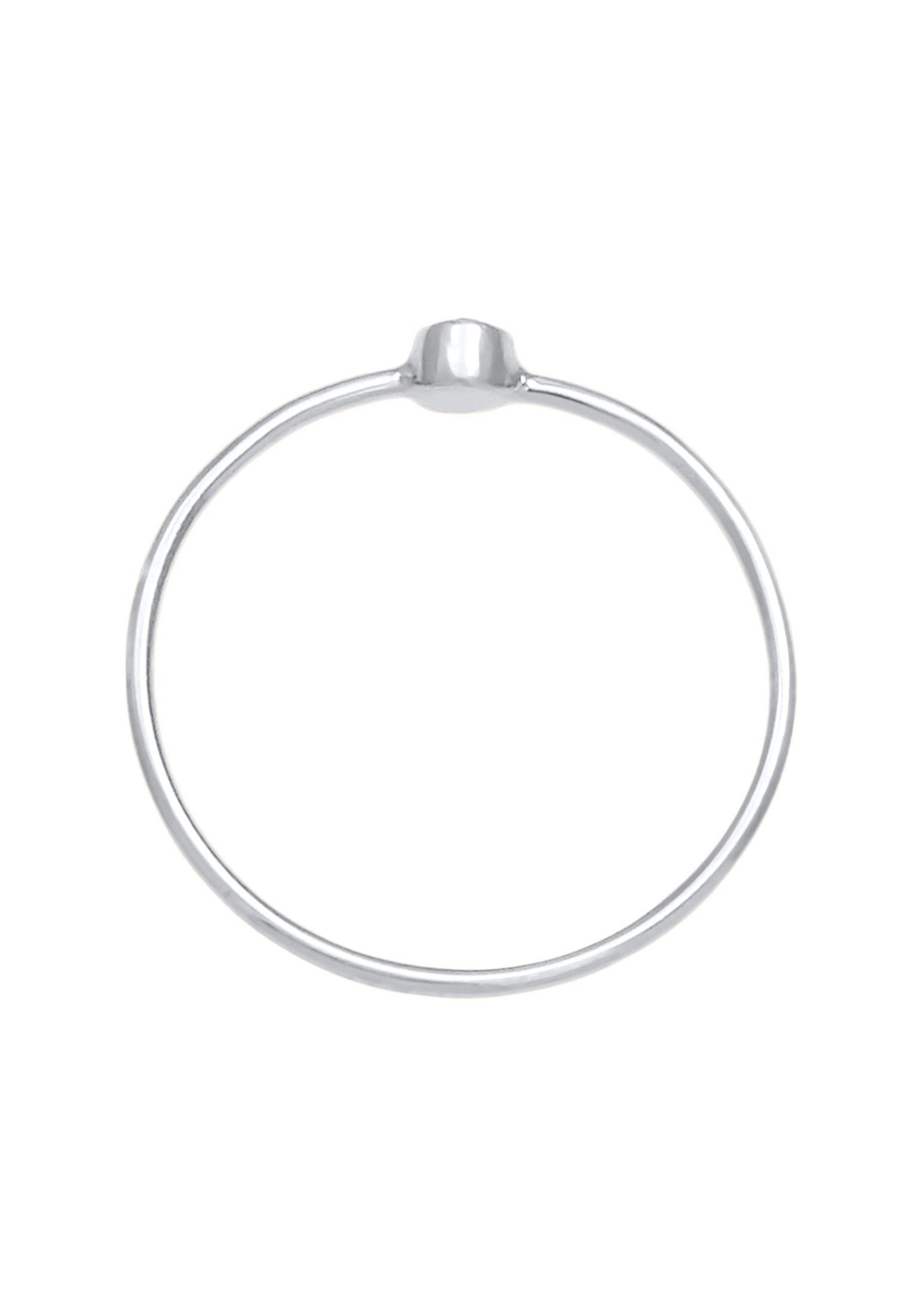 Elli Fingerring Solitär Stapelring 925 Silber, mit Kristallen von Swarovski®