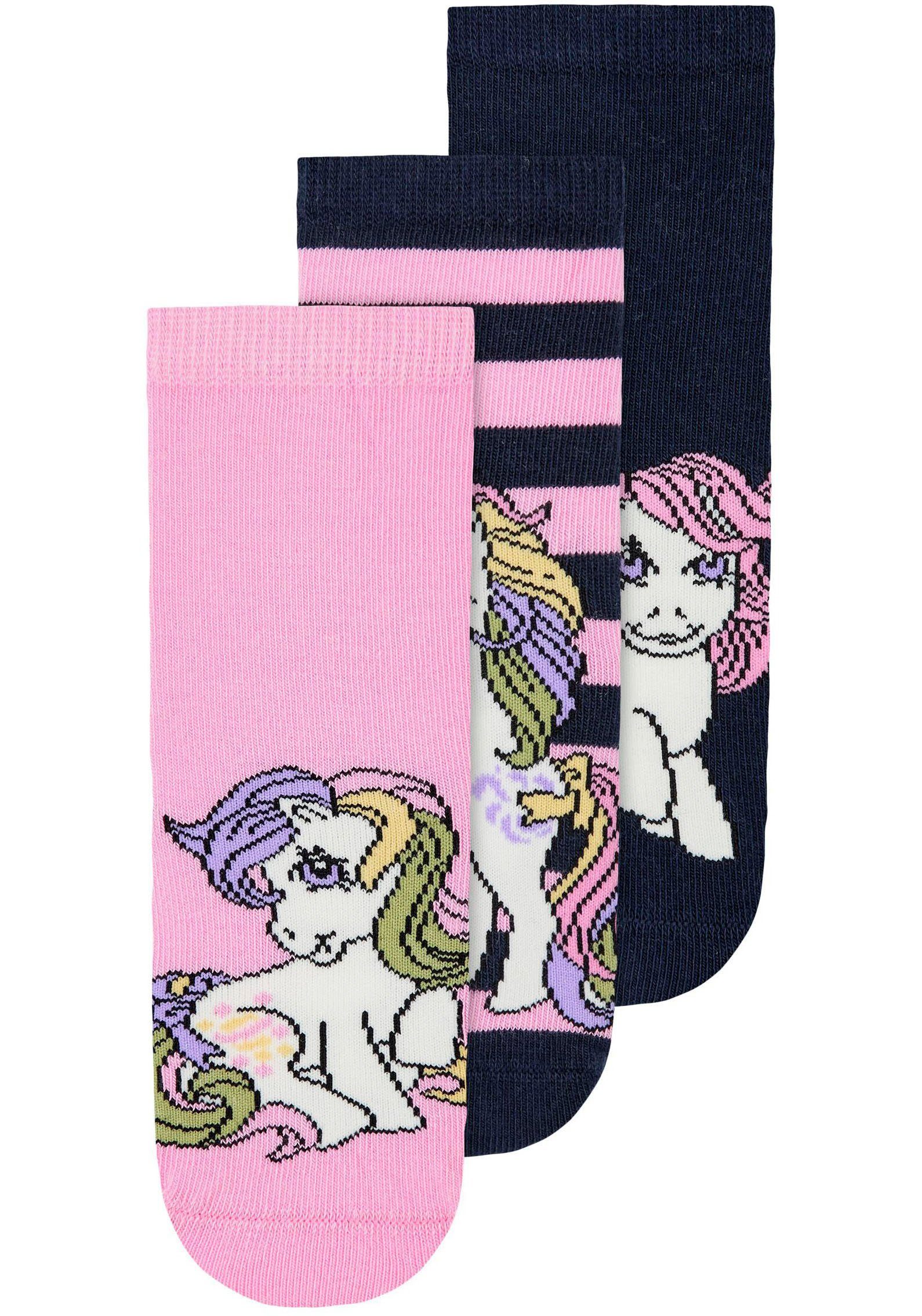 SOCK My Pony (3-Paar) NOOS Motiv It CPLG mit little Name MLP NMFNAOMLI 3PK Socken