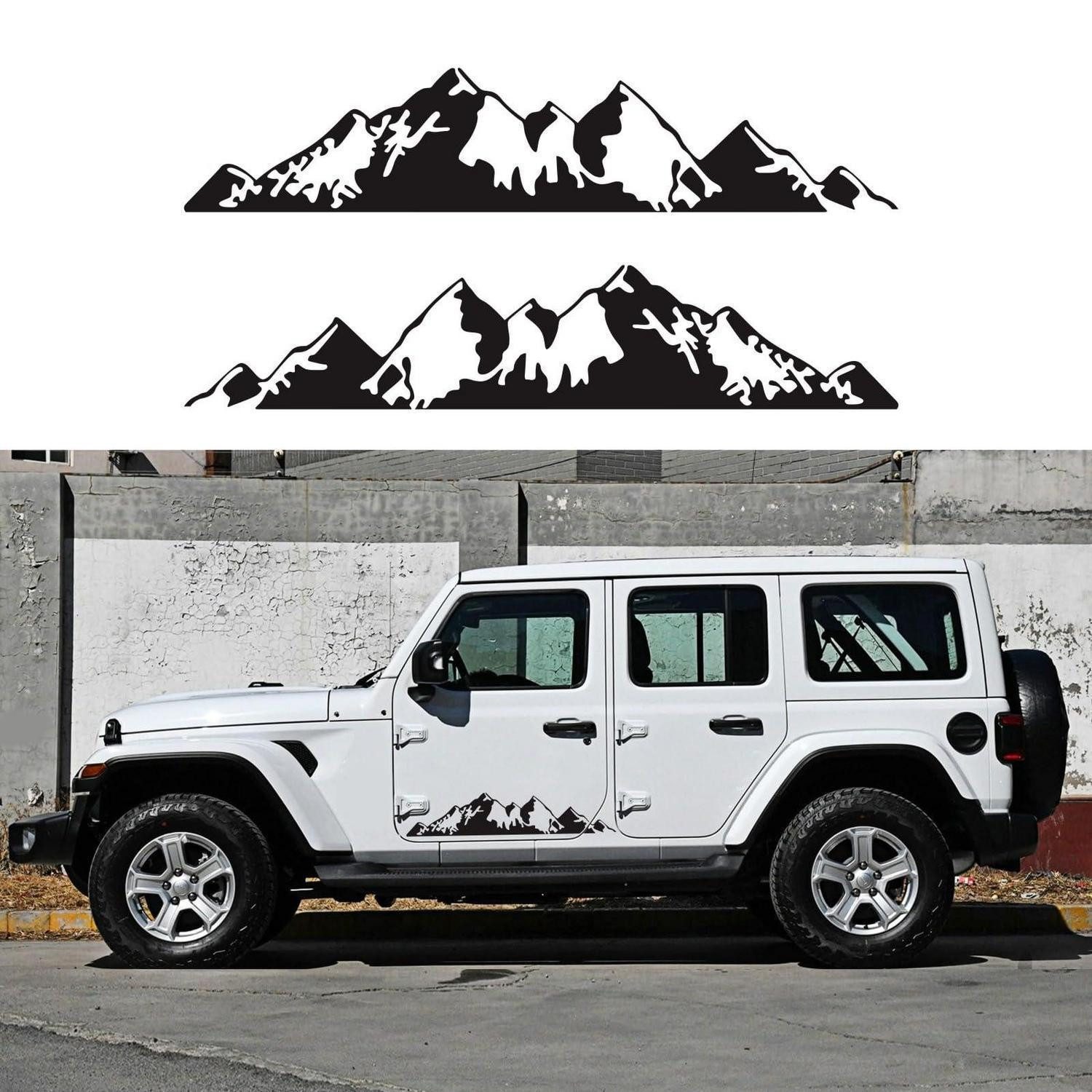LuxusKollektion Aufkleber Sticker Car SUV Truck Offroad Mountain Vinyl Decal Snow S Black