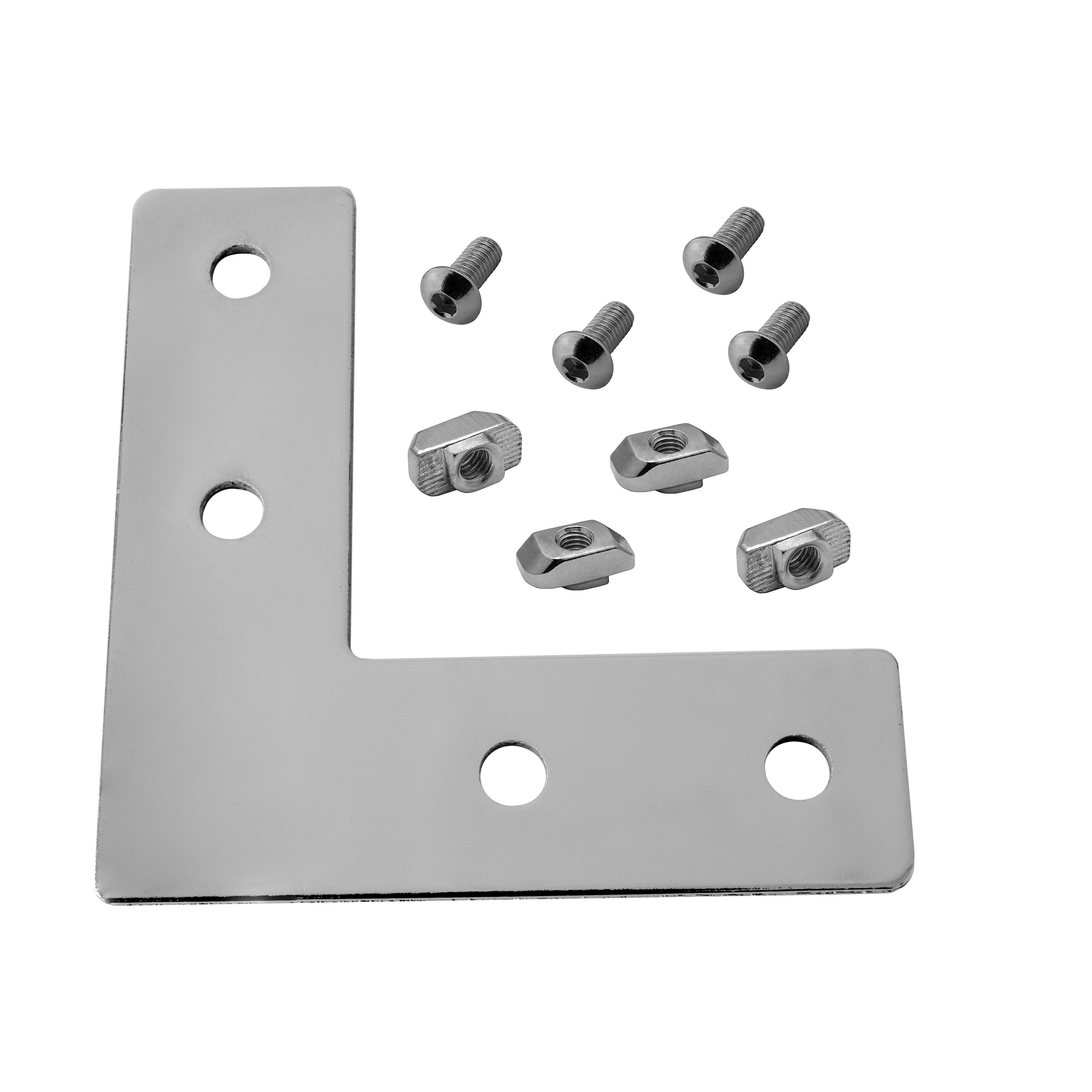 KLAK Profil KLAK 30 - Verbinderplatte - L - 85x85mm L-Schnekel 30x30 Aluprofil