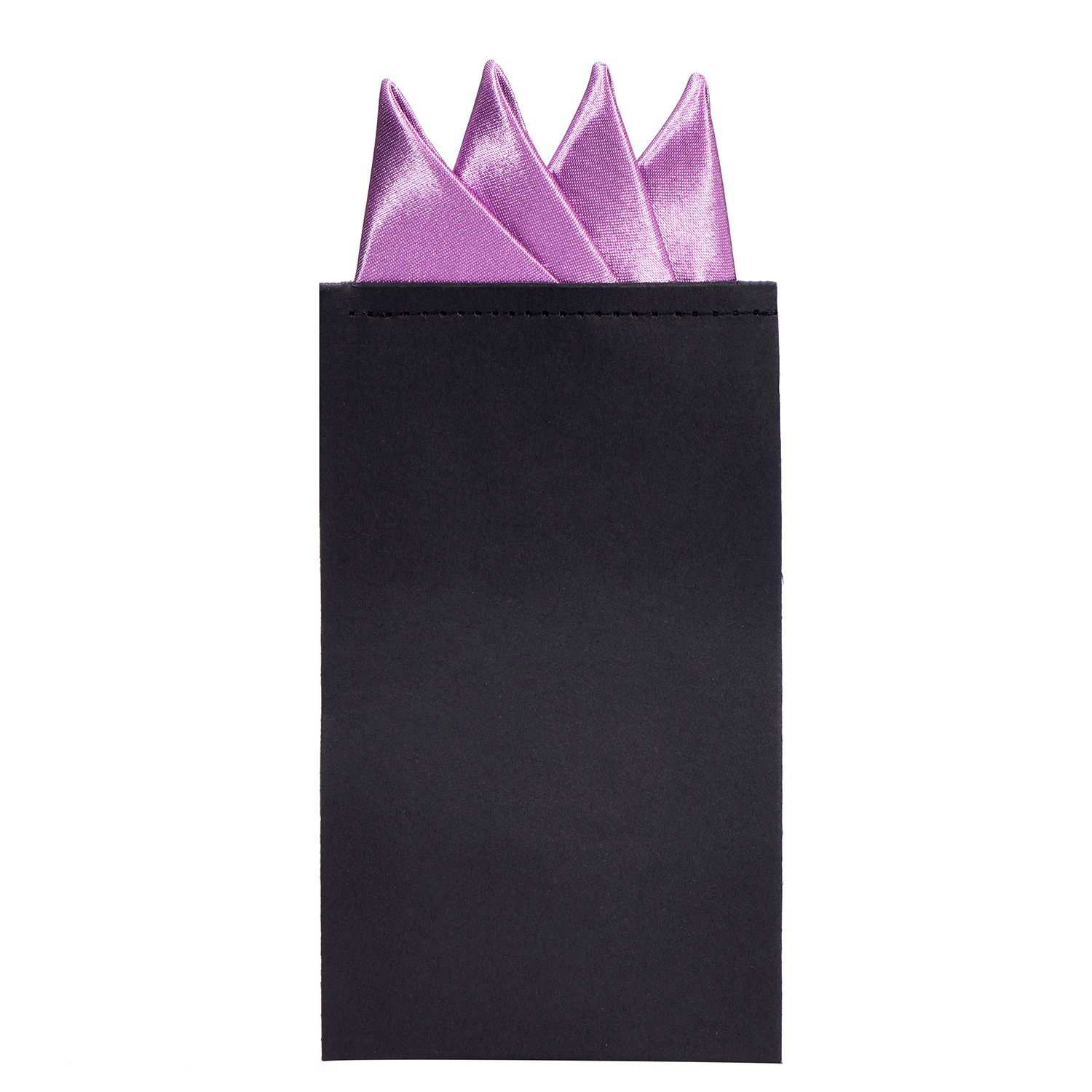 DonDon violett den Einstecktuch Seidenlook mit 1-St), Karton Einstecktuch für verstärkt, (Packung, perfekten Sitz, DonDon Herren vorgefaltet vorgefaltet,