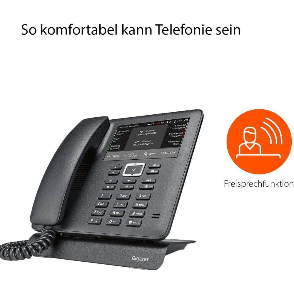 VoIP Kabelgebundenes Telefon 4,3 PRO Telefon - - - schwarz - schnurgebunden Gigaset Maxwell 4 Zoll