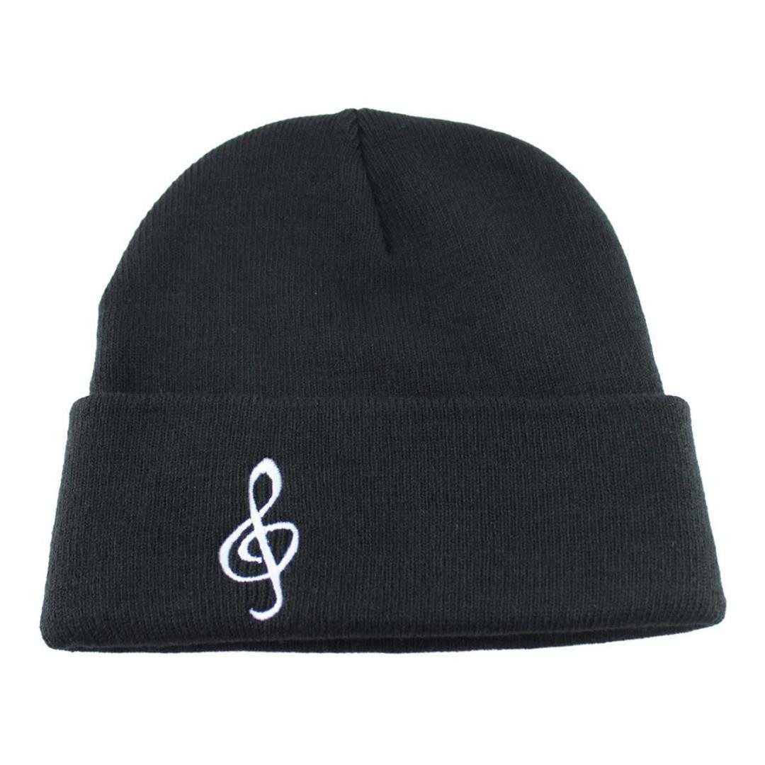 mugesh Baseball Cap Strickmütze mit Violinschlüssel / Notenschlüssel für Musiker