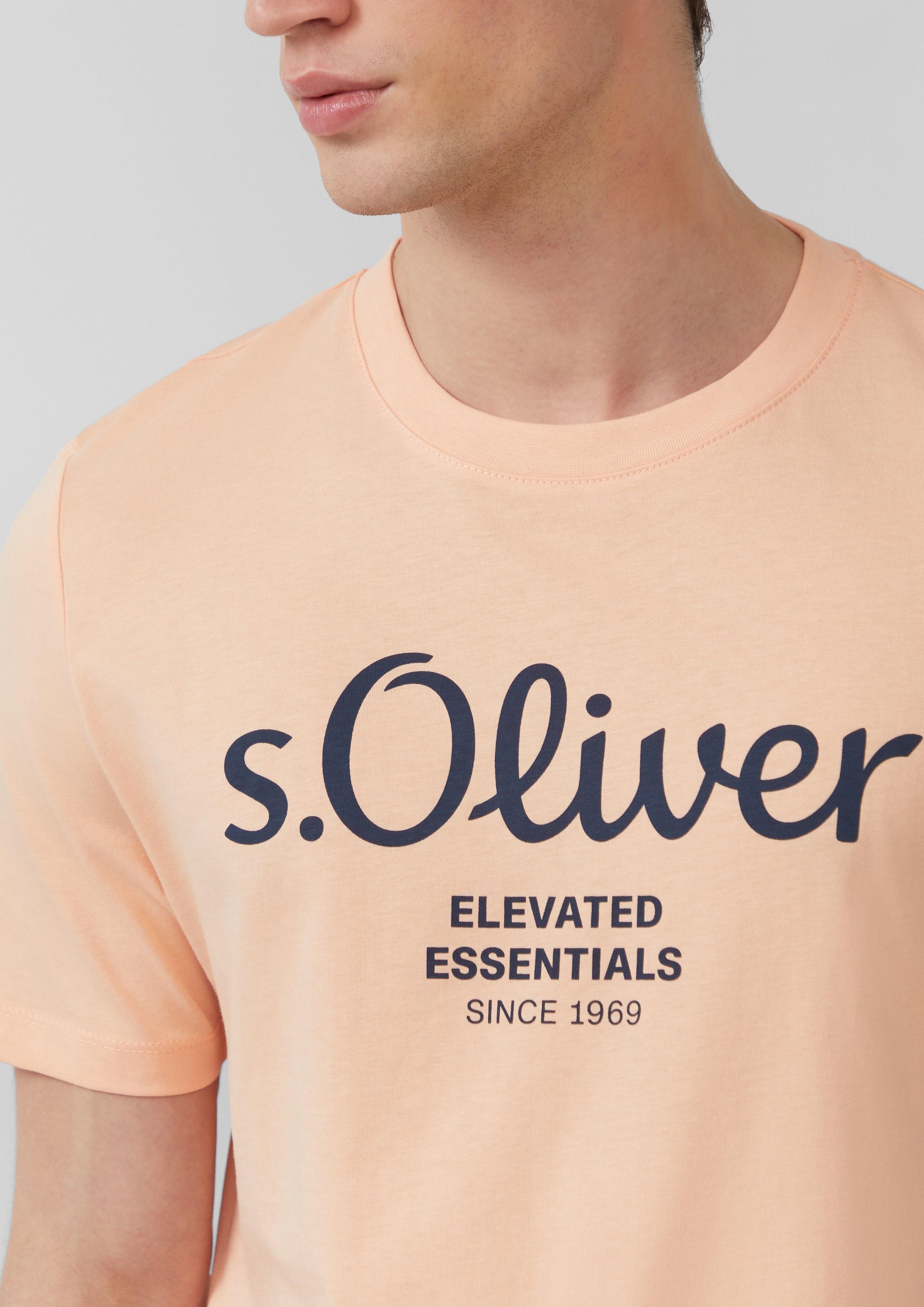 s.Oliver Kurzarmshirt T-Shirt mit Logo-Print Artwork günstig online kaufen