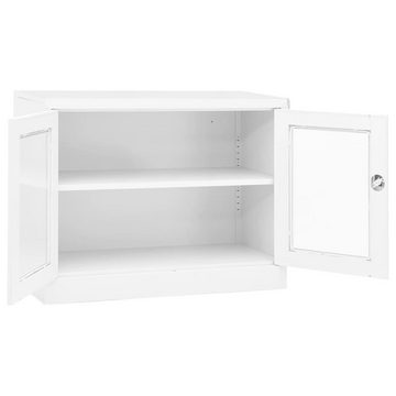 vidaXL Kleiderschrank Büroschrank Weiß 90x40x70 cm Stahl