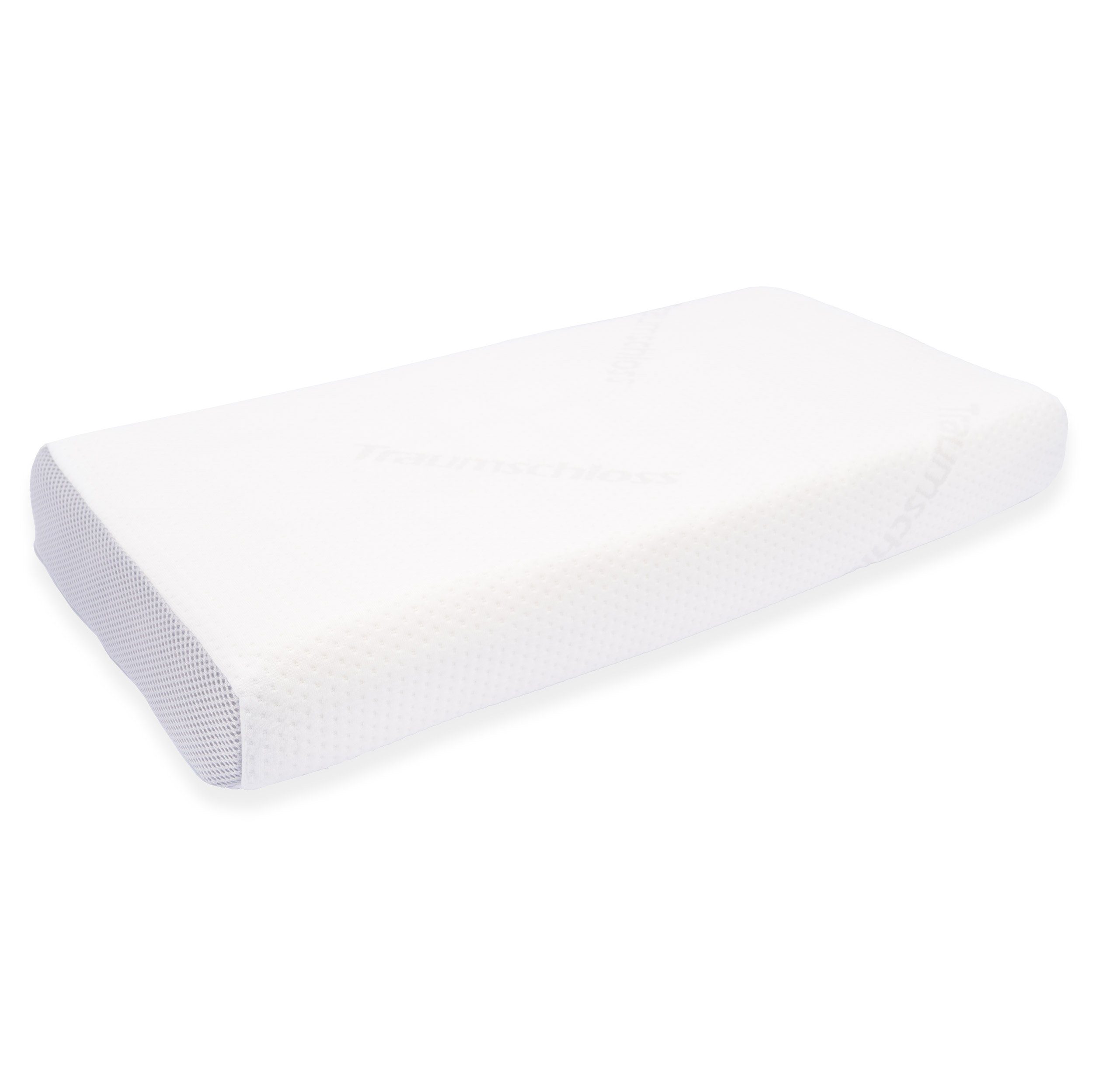Traumschloss Nackenstützkissen Premium, Füllung: Viscoschaumkern, Bezug: Polyester, Rückenschläfer, Seitenschläfer, Bauchschläfer, supersoft Ohrenweichzone mit aufwendigem 3D Würfelschnitt (RG50)