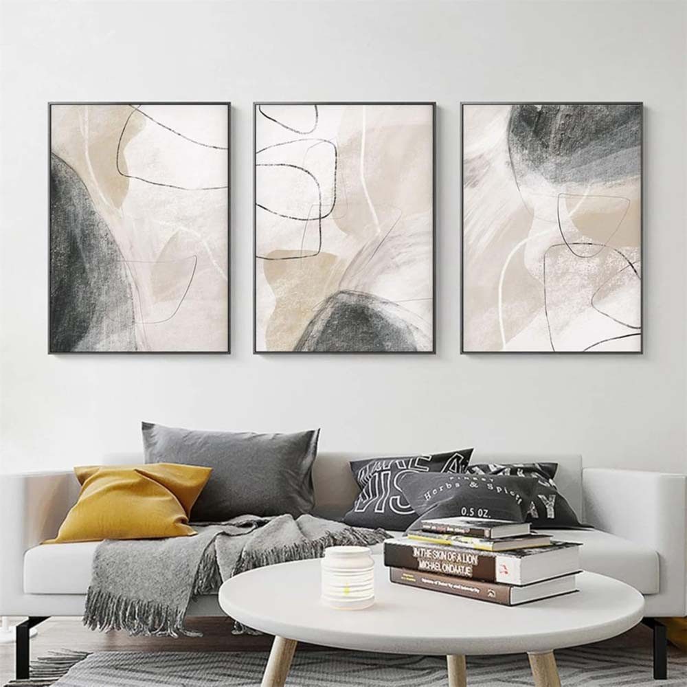 trends for living Wandbild 3er Set Abstrakt Wandbilder Bilder Ohne Rahmen Wanddeko (50x70cm), (3 St)