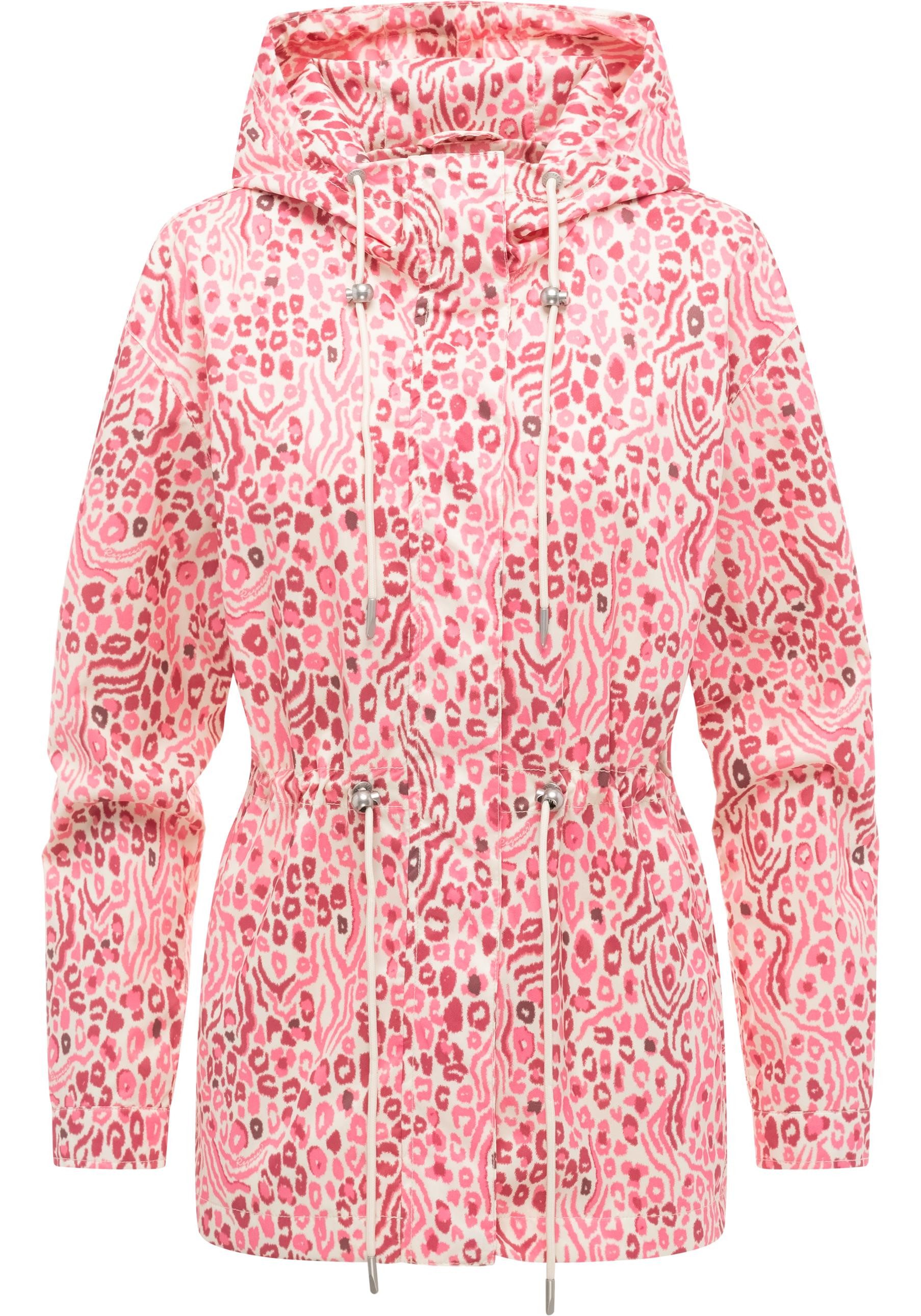 Ragwear Anorak Eddens Print Übergangsjacke mit Animal-Print und Kapuze