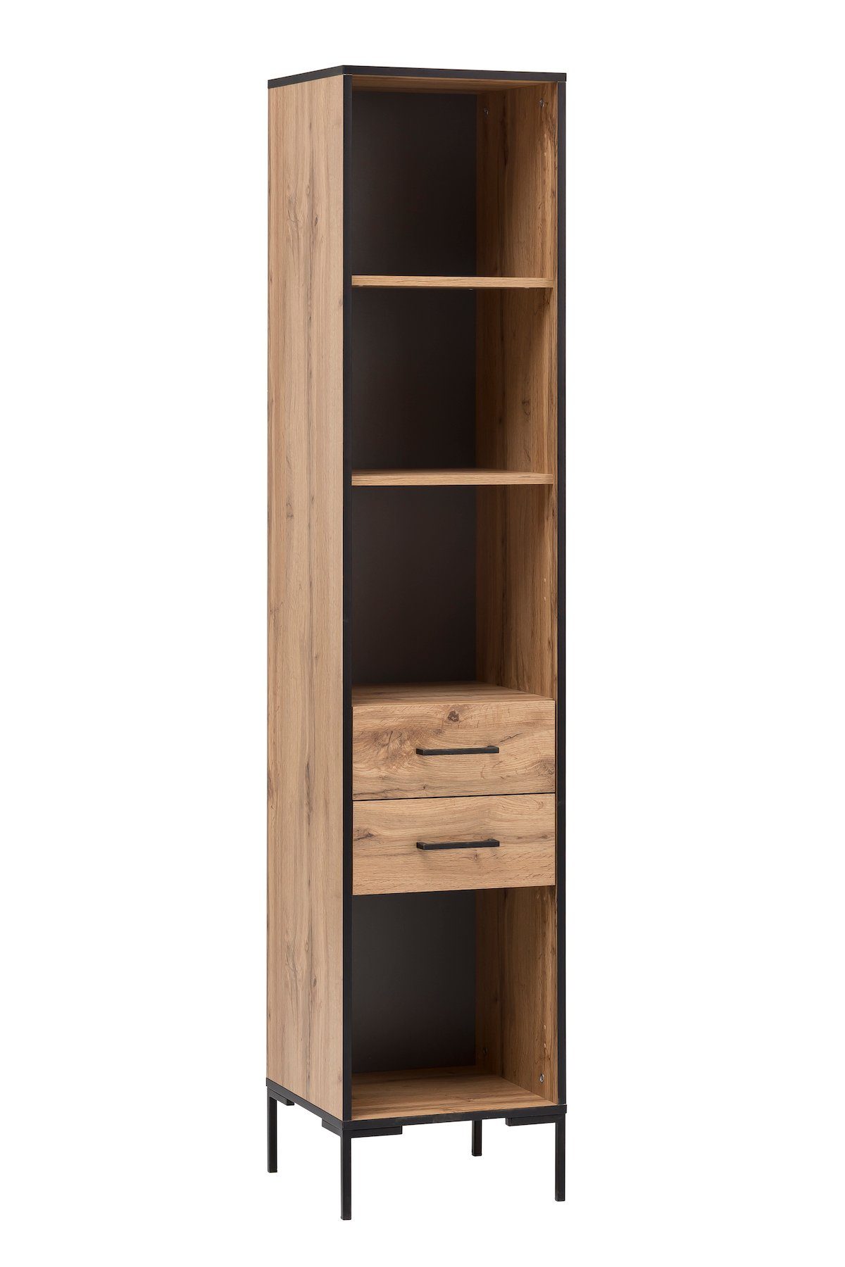 MÖBELPARTNER Aktenschrank Hochschrank Panda, HxBxT 195x40x40 cm, Eiche günstig online kaufen