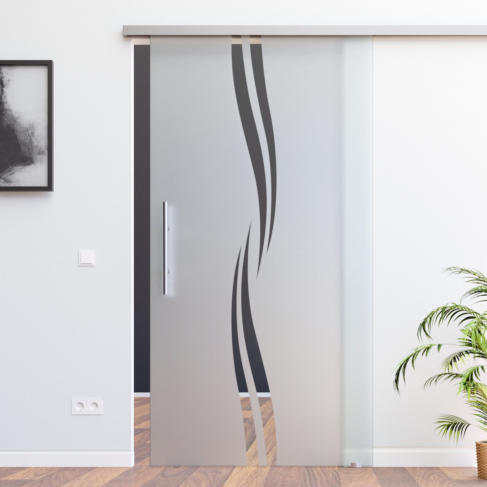 AMOD Glasschiebetür M2-ASE / SoftClose -220-GE420 (SlimLine / SoftClose-Sel günstig online kaufen