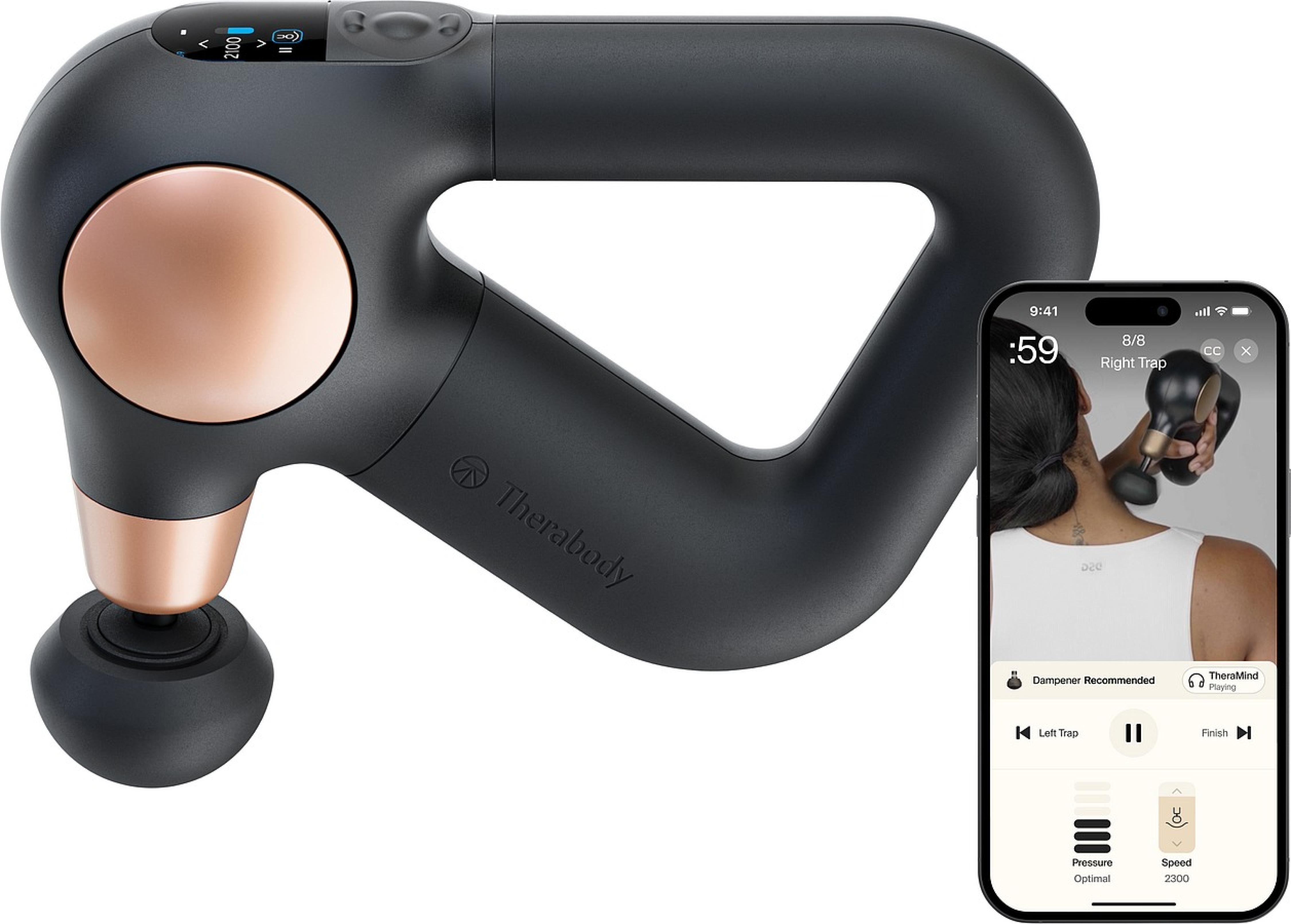 Therabody Massagepistole Theragun Sense 2, 4 Massageköpfe, Perkussionsmassage